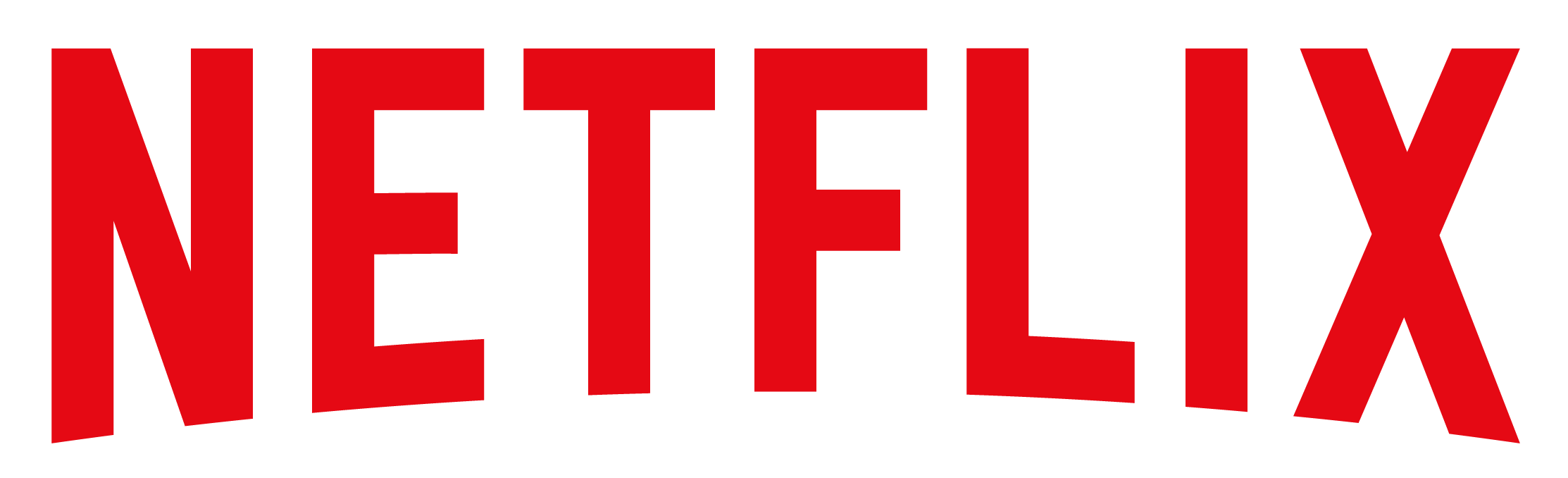 Red Netflix logo on a black background