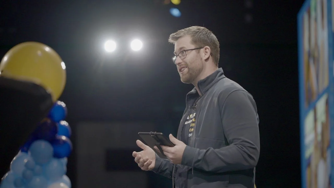 GrowingBoyMedia filming a keynote speaker at the Amazon Meeting Center in downtown Seattle