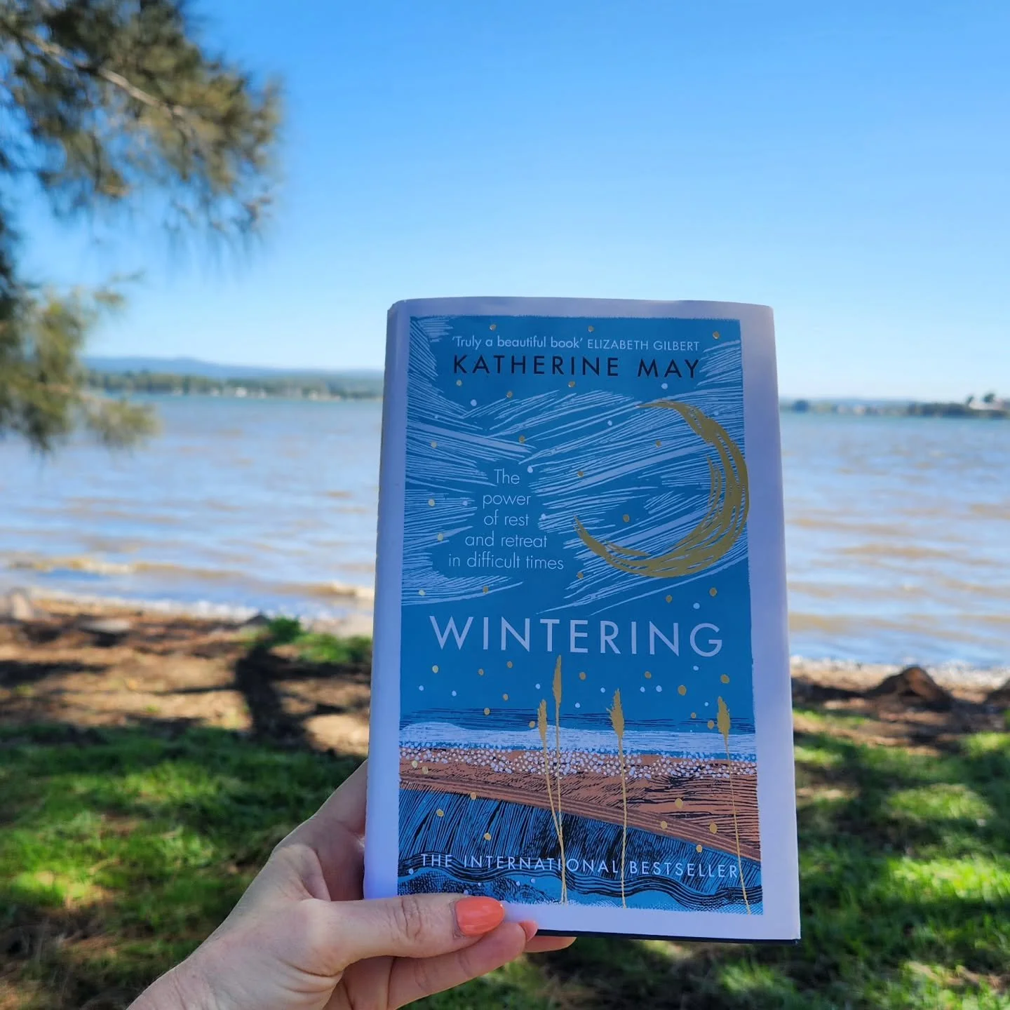 #wintering

Thank you @lindabenton for recommending this book. 

I have managed to take 10 minutes today to read some pages of 'Wintering', by the lake. A snippet of rest and retreat in amongst it all. 

@katherinemay_