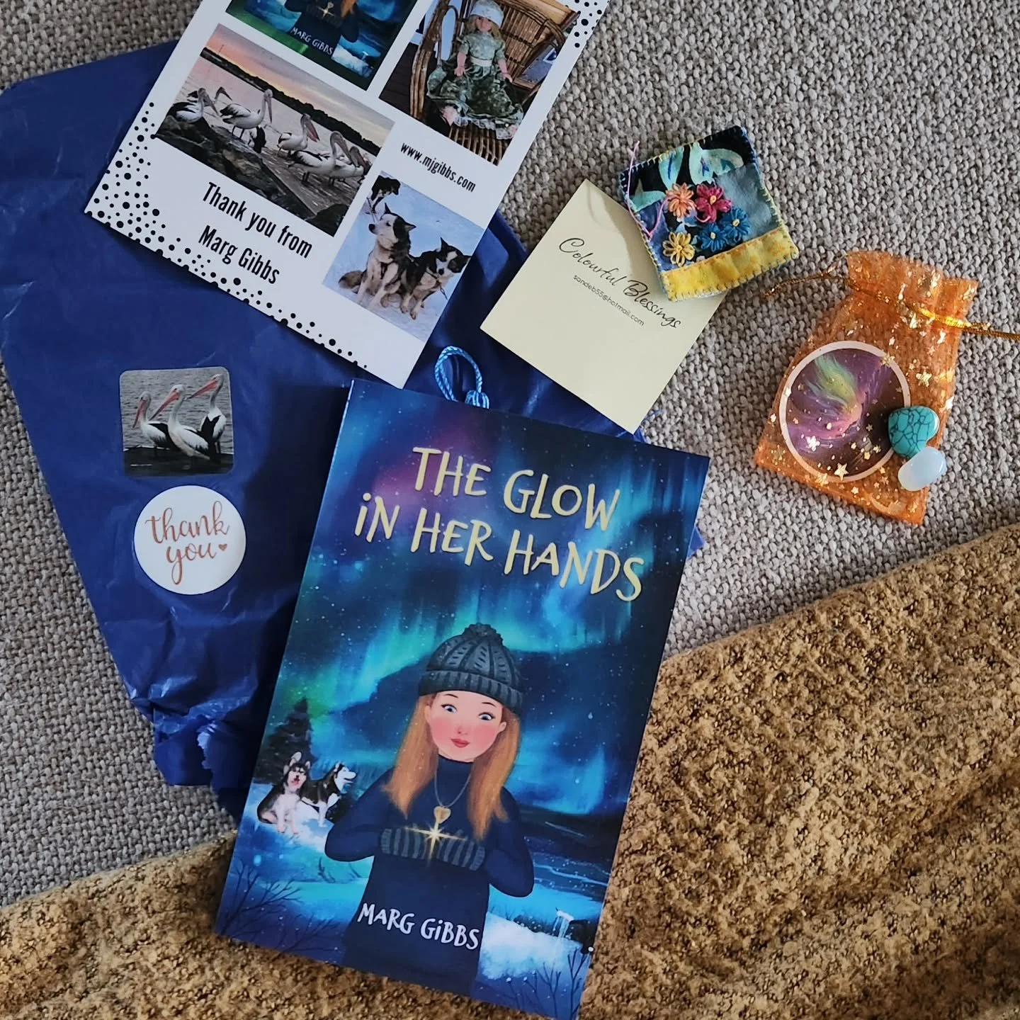 What is your current read?

My son and I are reading 'The Glow in Her Hands' by Marg Gibbs. We are already up to Chapter 3 and loving this story. 

Once Marg's book was released I knew I had to have a copy! The package that turned up is absolutely go