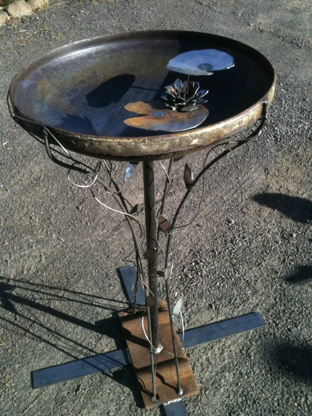 Birdbath, leaf and lilypad.jpg