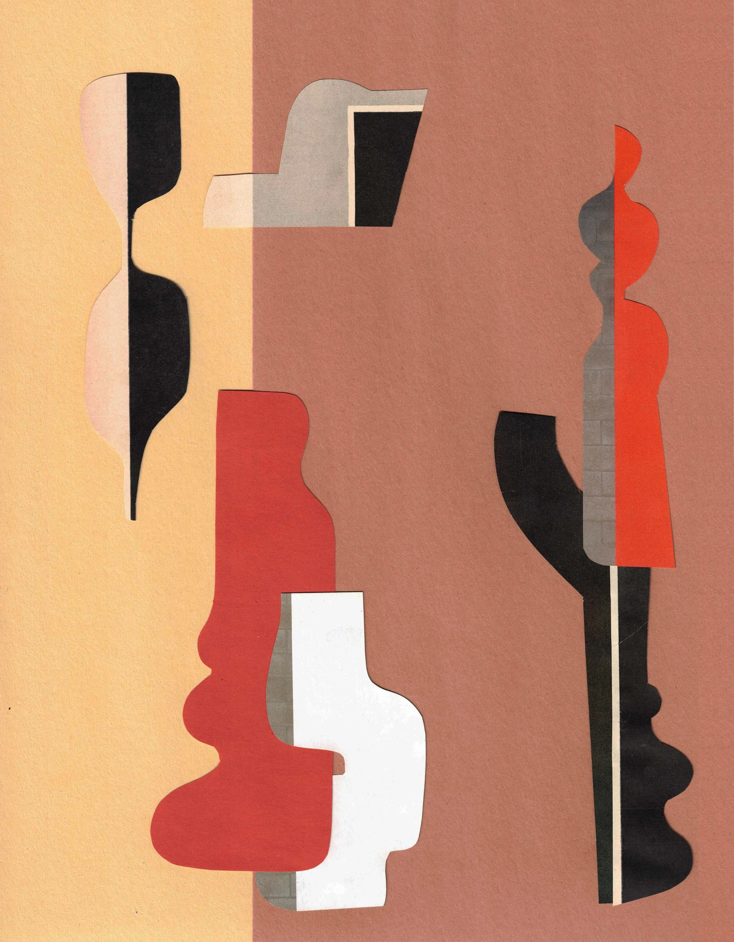 Untitled 2026, Hand-cut, collage 9×12 in
