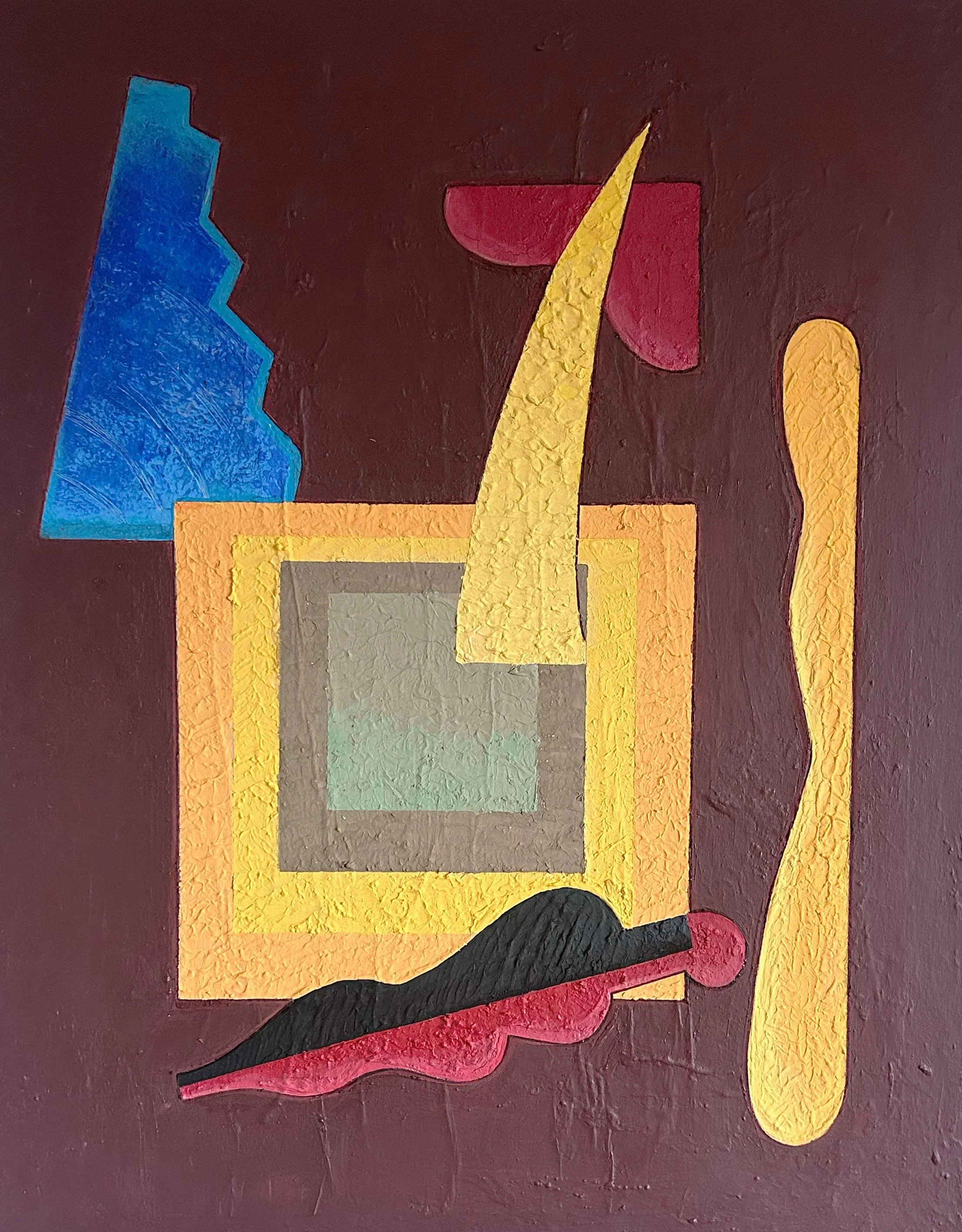 Untitled 2, 2025
Water-based glue, acrylics, and plaster on canvas
30 × 40 in

