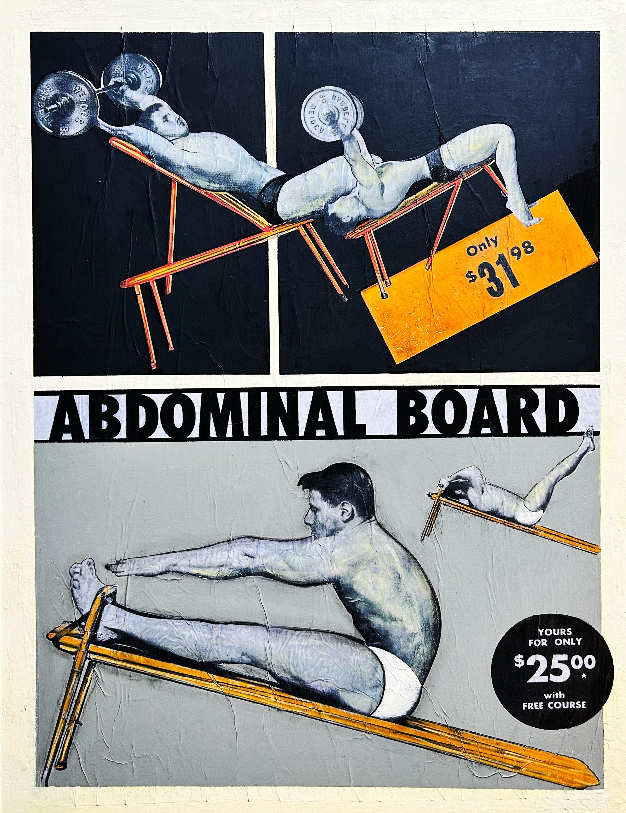 ABS, 48"x36", water based glue and acrylics on canvas, 2024