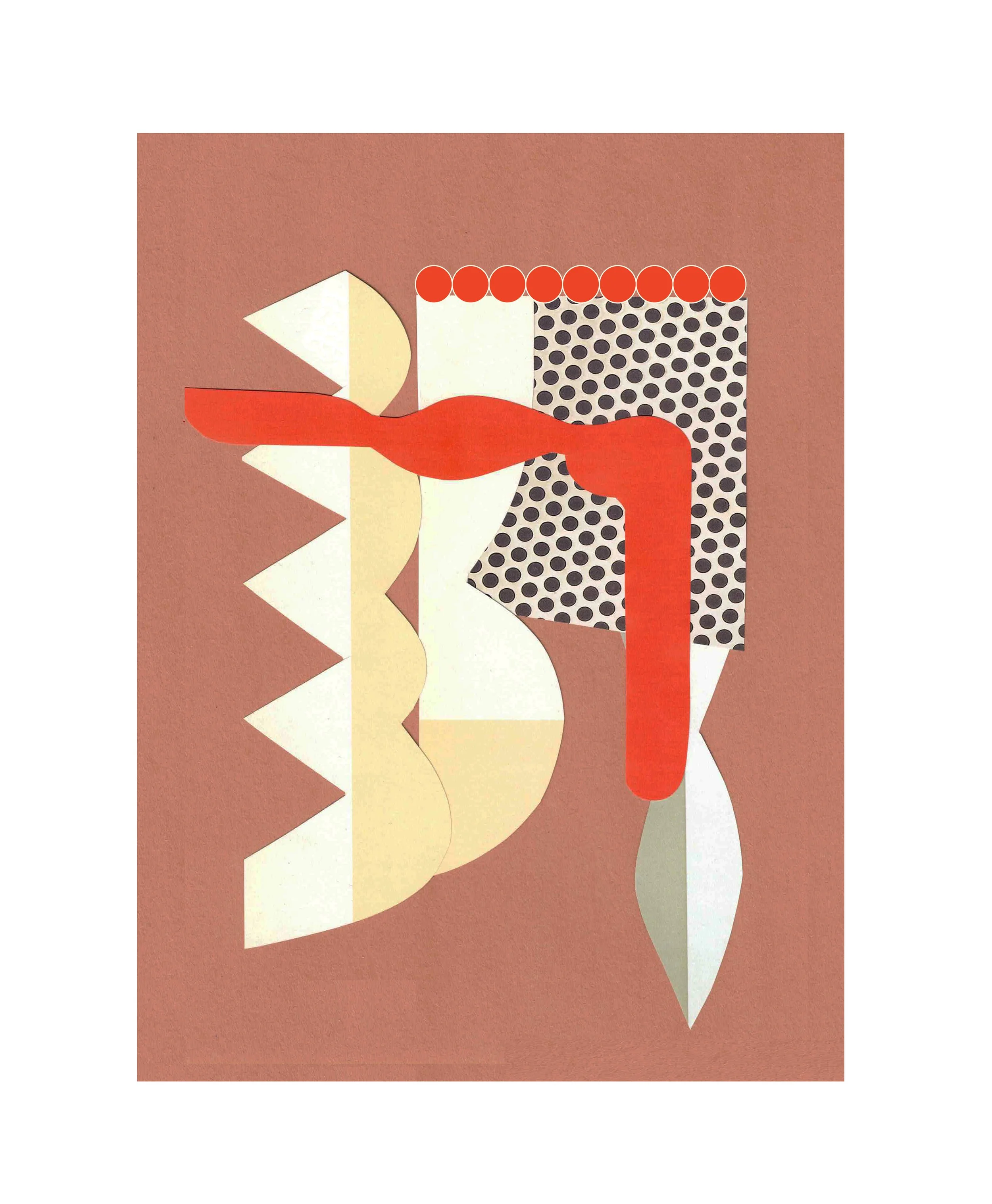 Hand-cut collage on paper
9 × 12 in