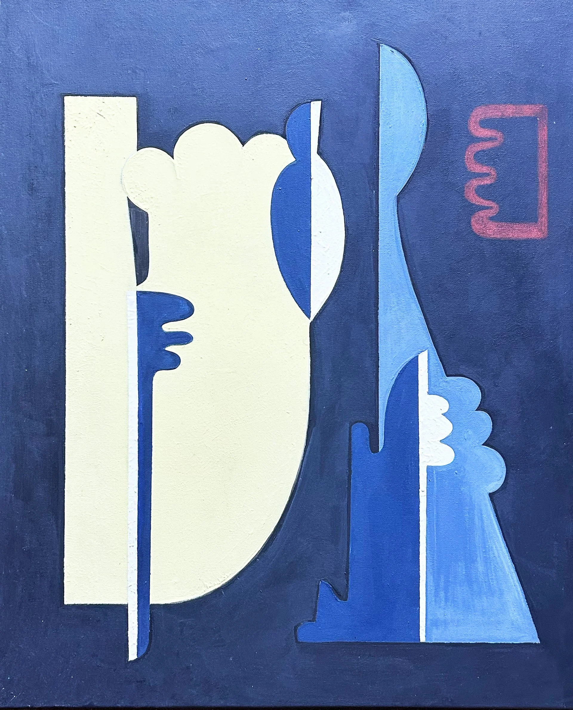 Untitled , 2026
Acrylic and plaster on canvas, 20x24in 