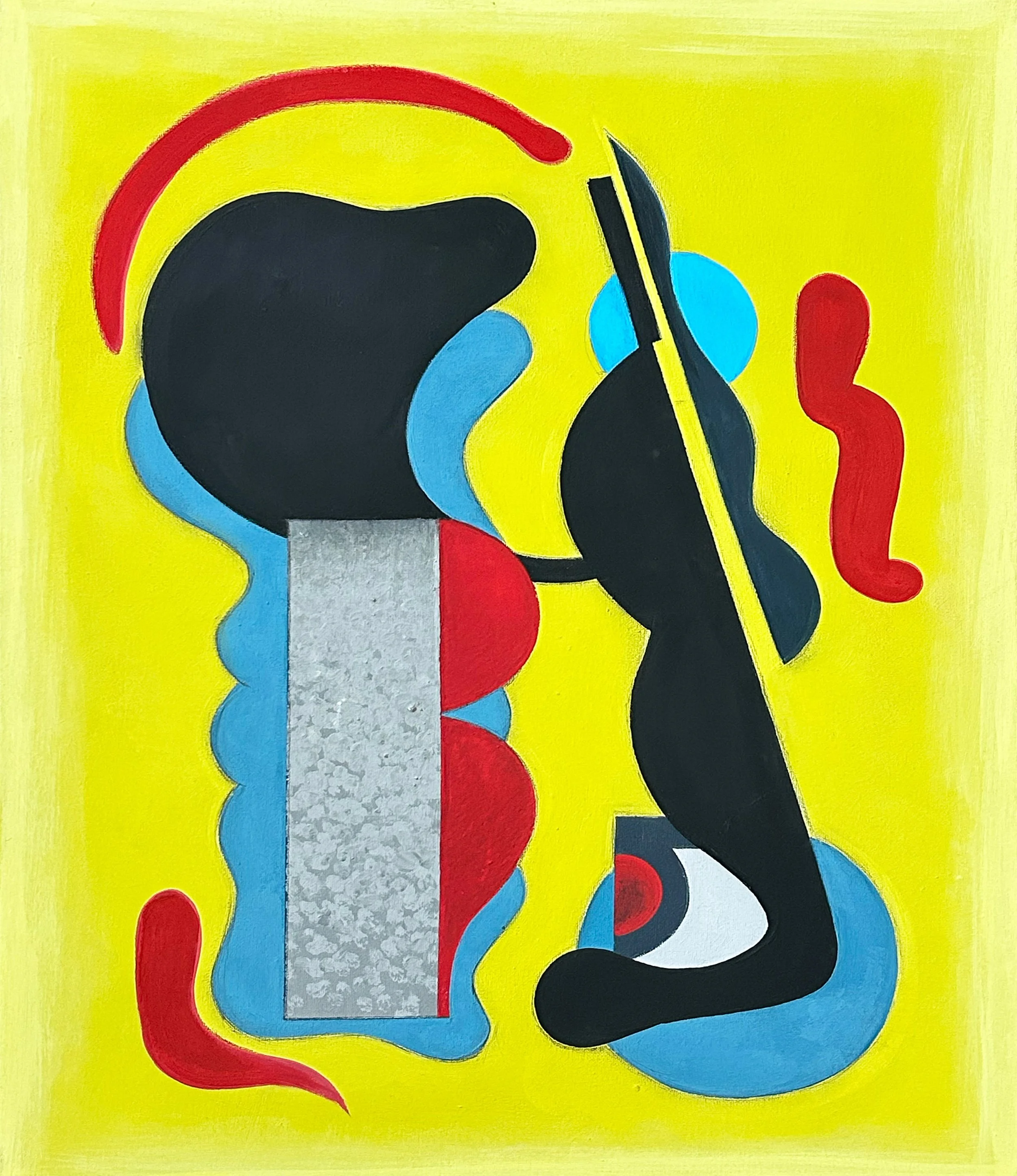 Untitled , 2026
Acrylic and plaster on canvas, 20x24in 