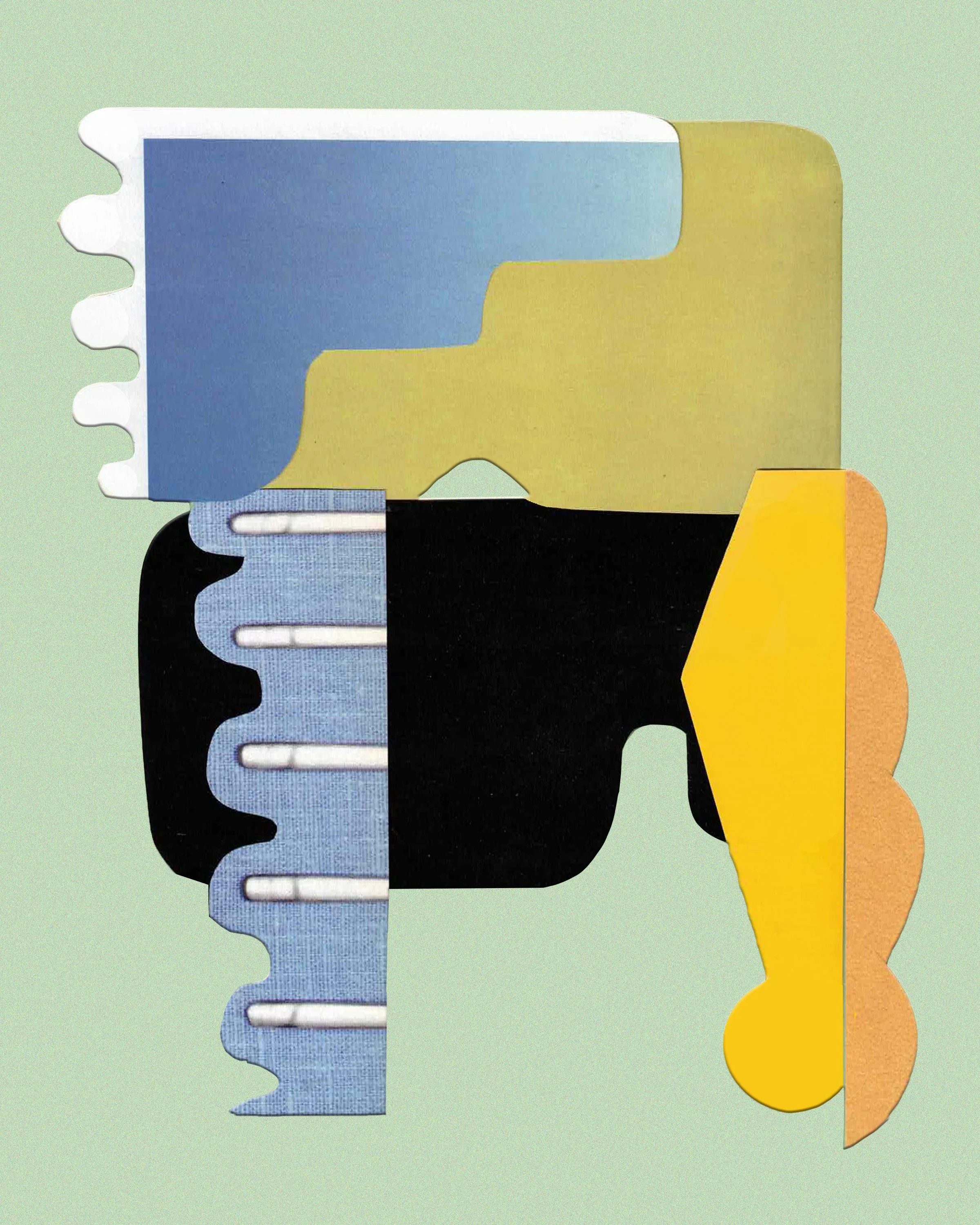 Untitled 2025, Hand-cut, collage 9×12 in
