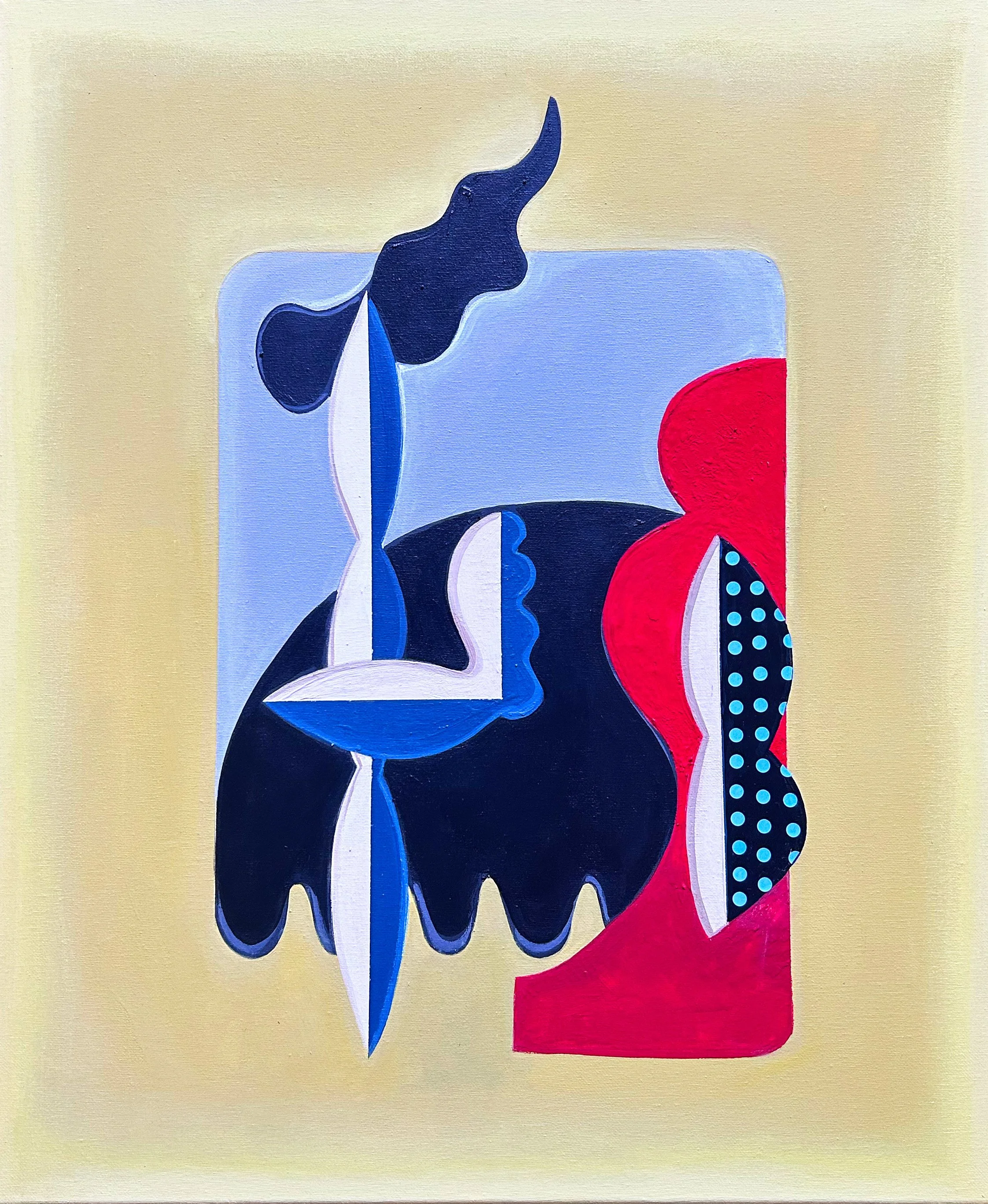 Untitled , 2026
Acrylic and plaster on canvas, 20x24in 