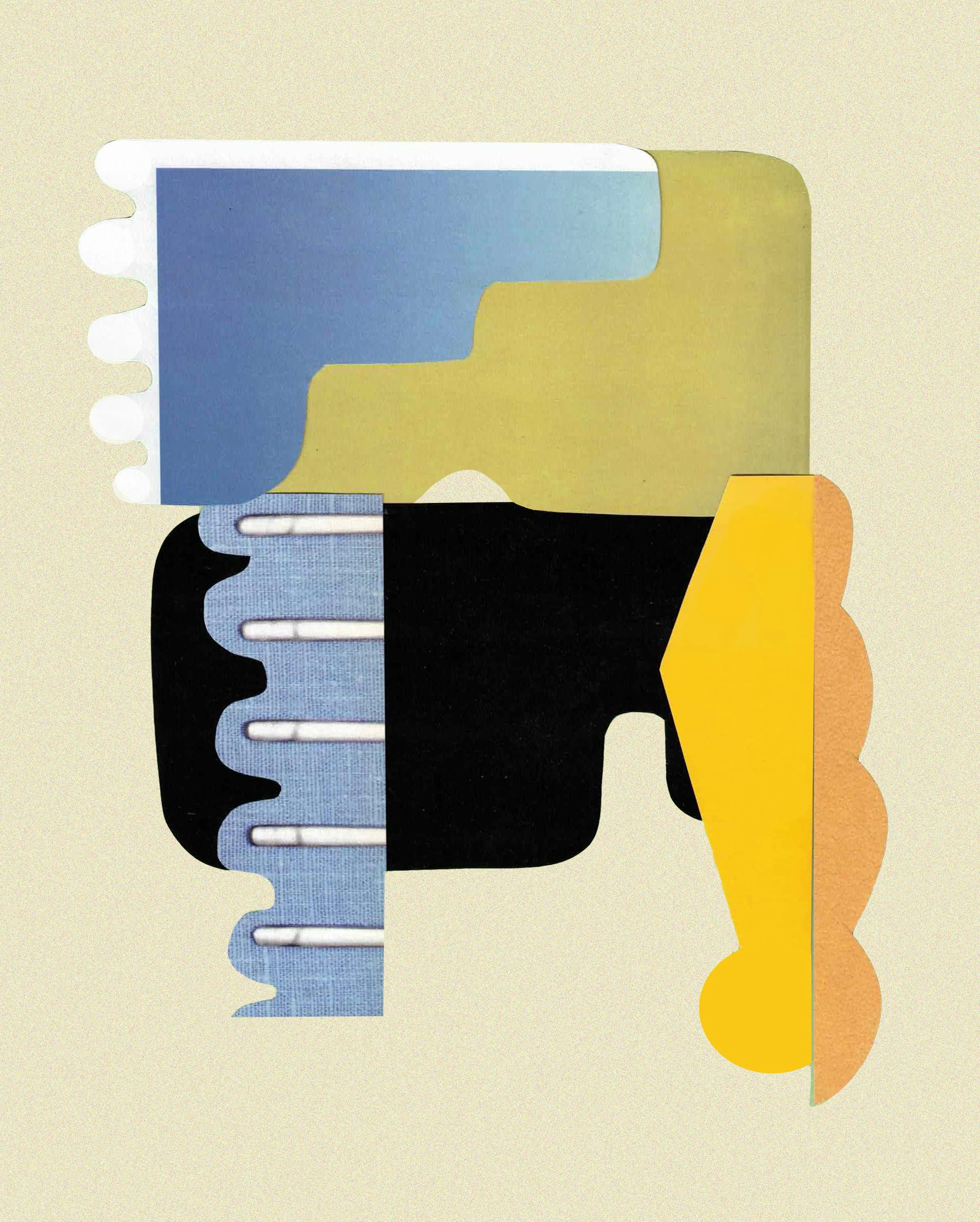 Hand-cut collage on paper
9 × 12 in