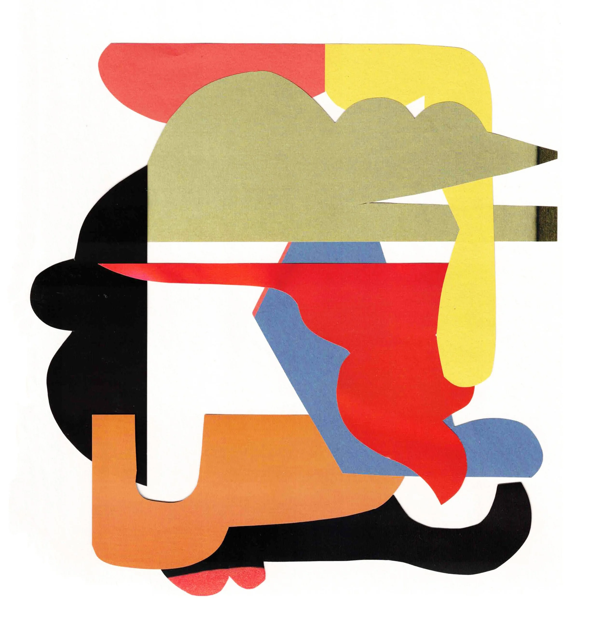 Untitled 2025, Hand-cut, collage 9×12 in
