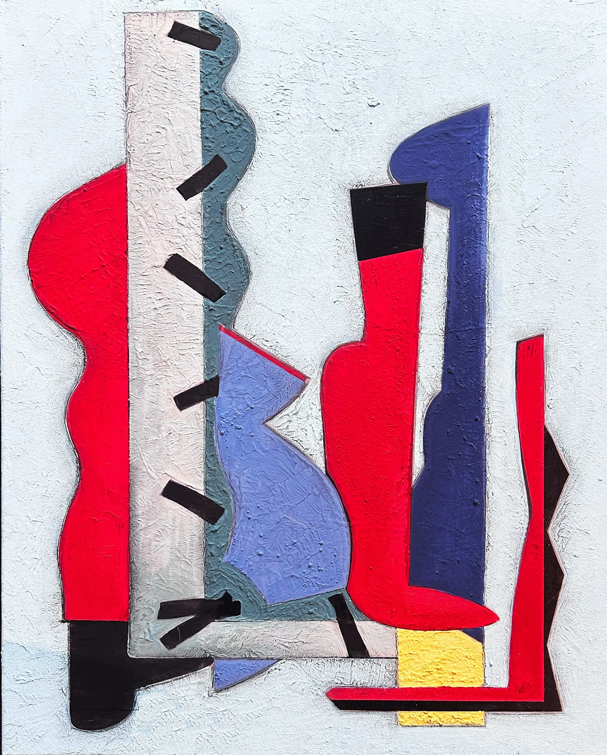 Untitled 17, 2024
Acrylic, water-based glue, and plaster on canvas
18 × 24 in
