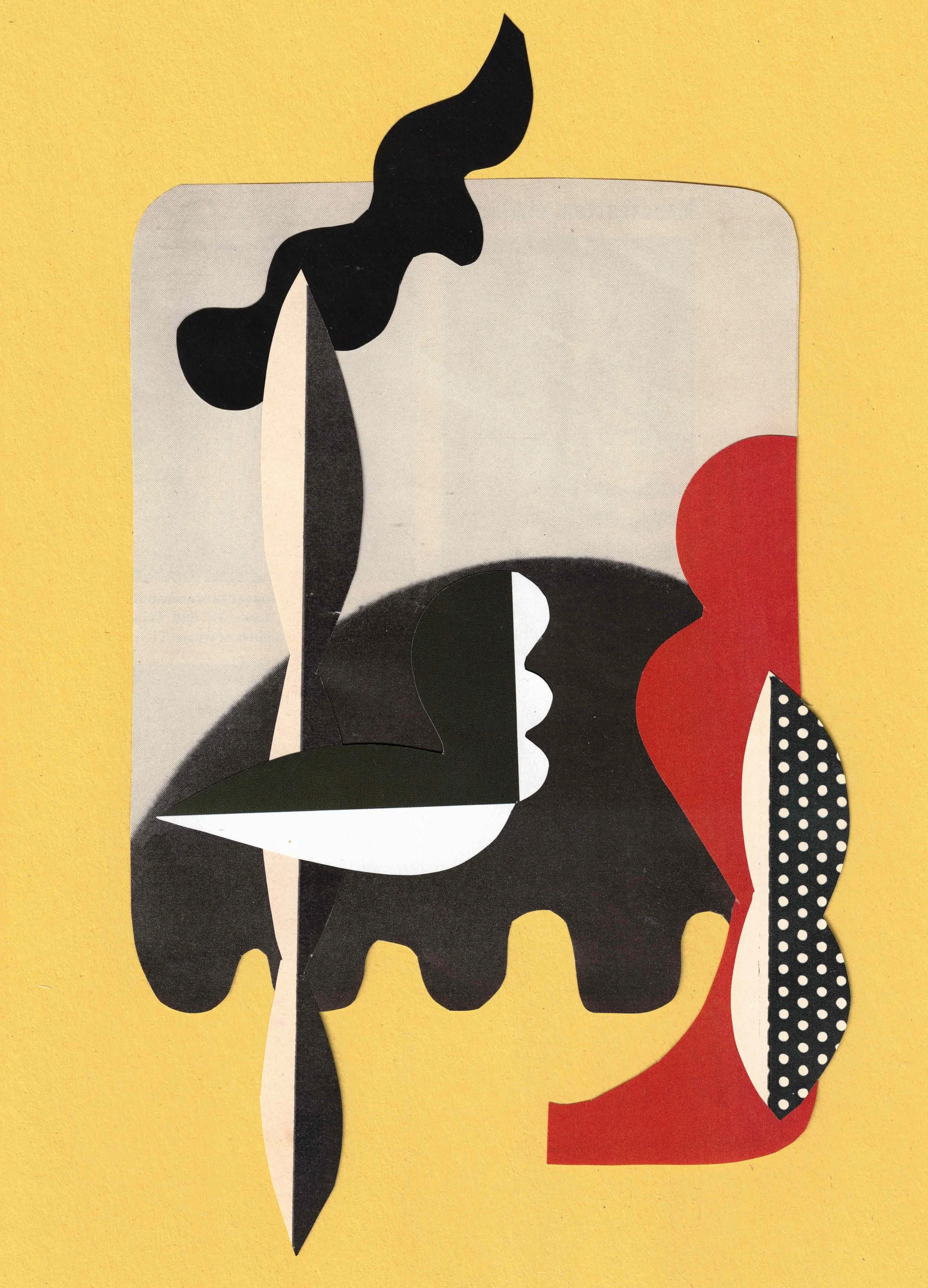 Untitled 2026, Hand-cut, collage 9×12 in
