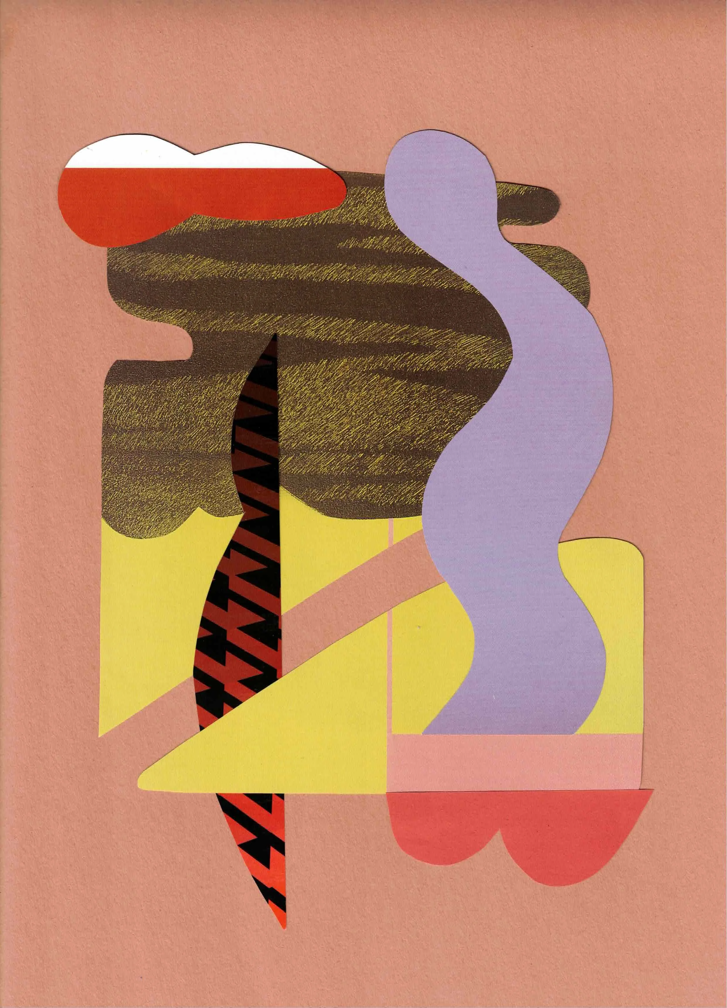 Hand-cut collage on paper
9 × 12 in