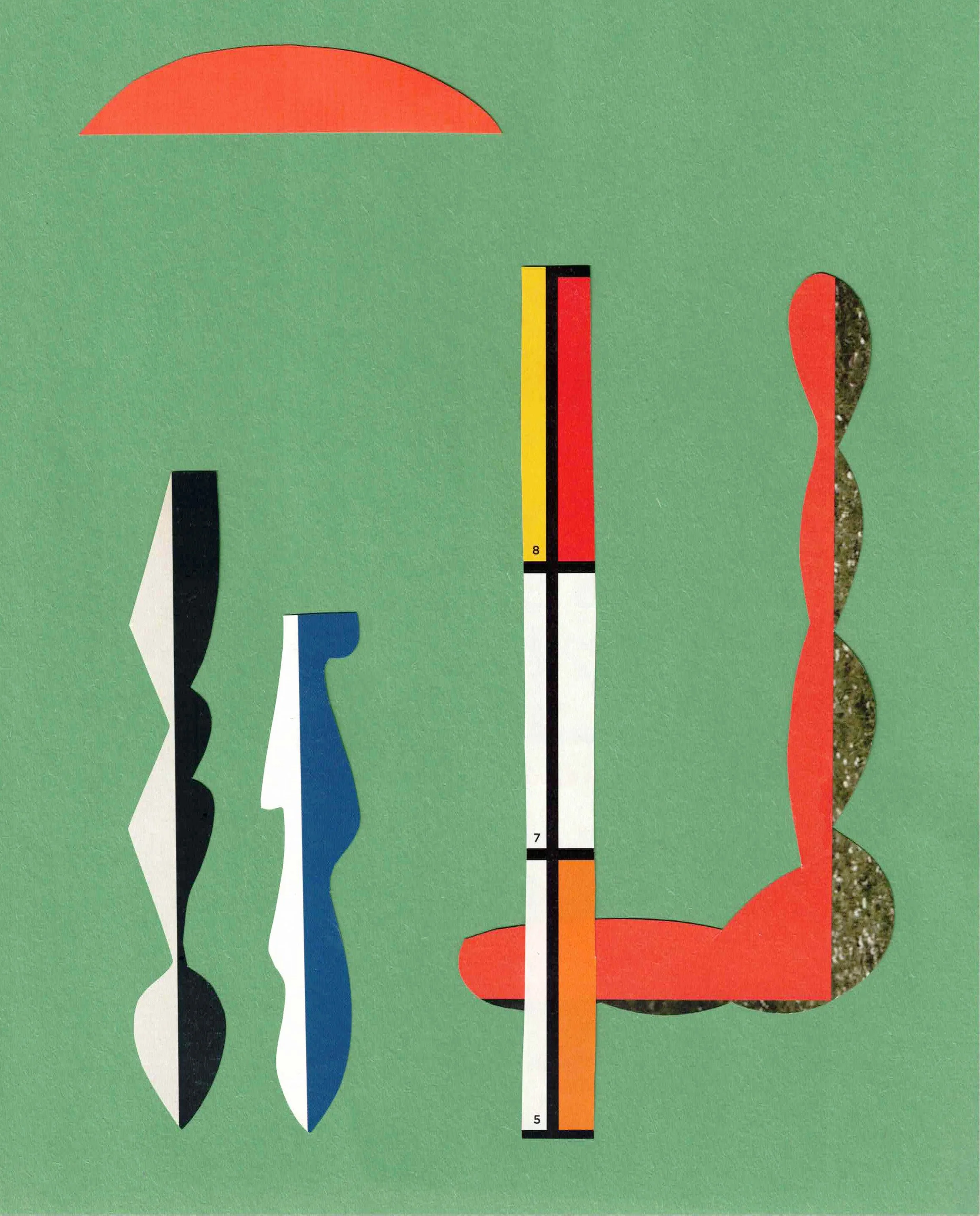 Untitled 2025, Hand-cut, collage 9×12 in
