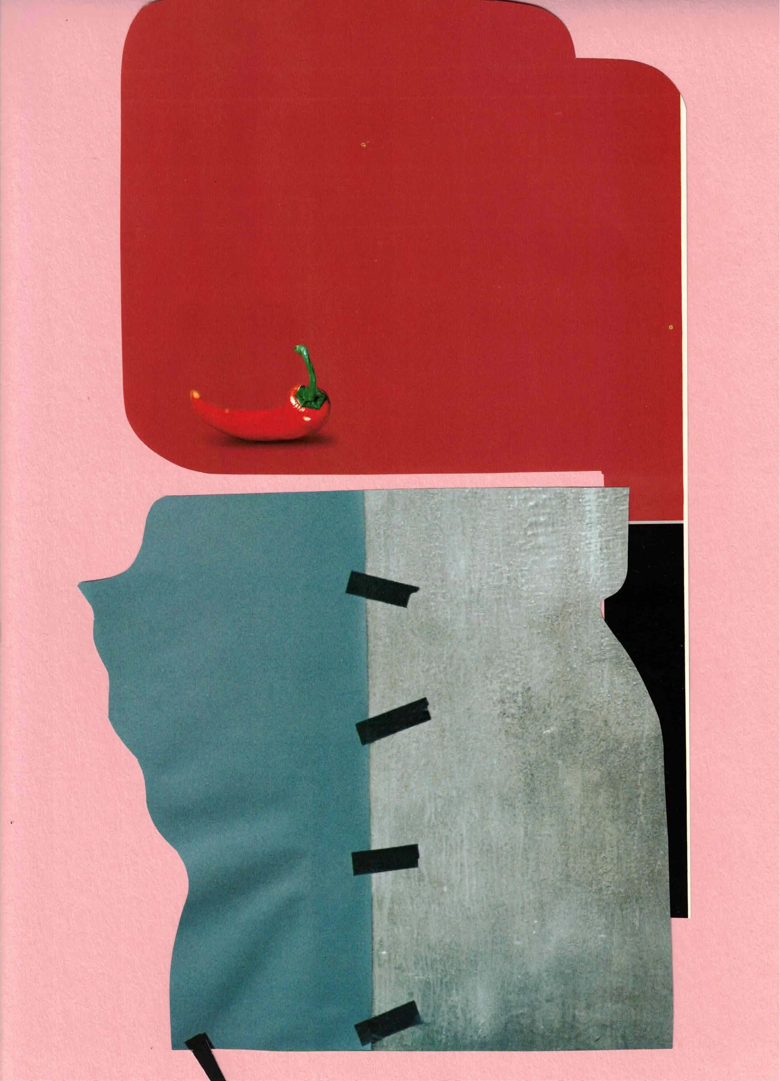 Hand-cut collage on paper
9 × 12 in