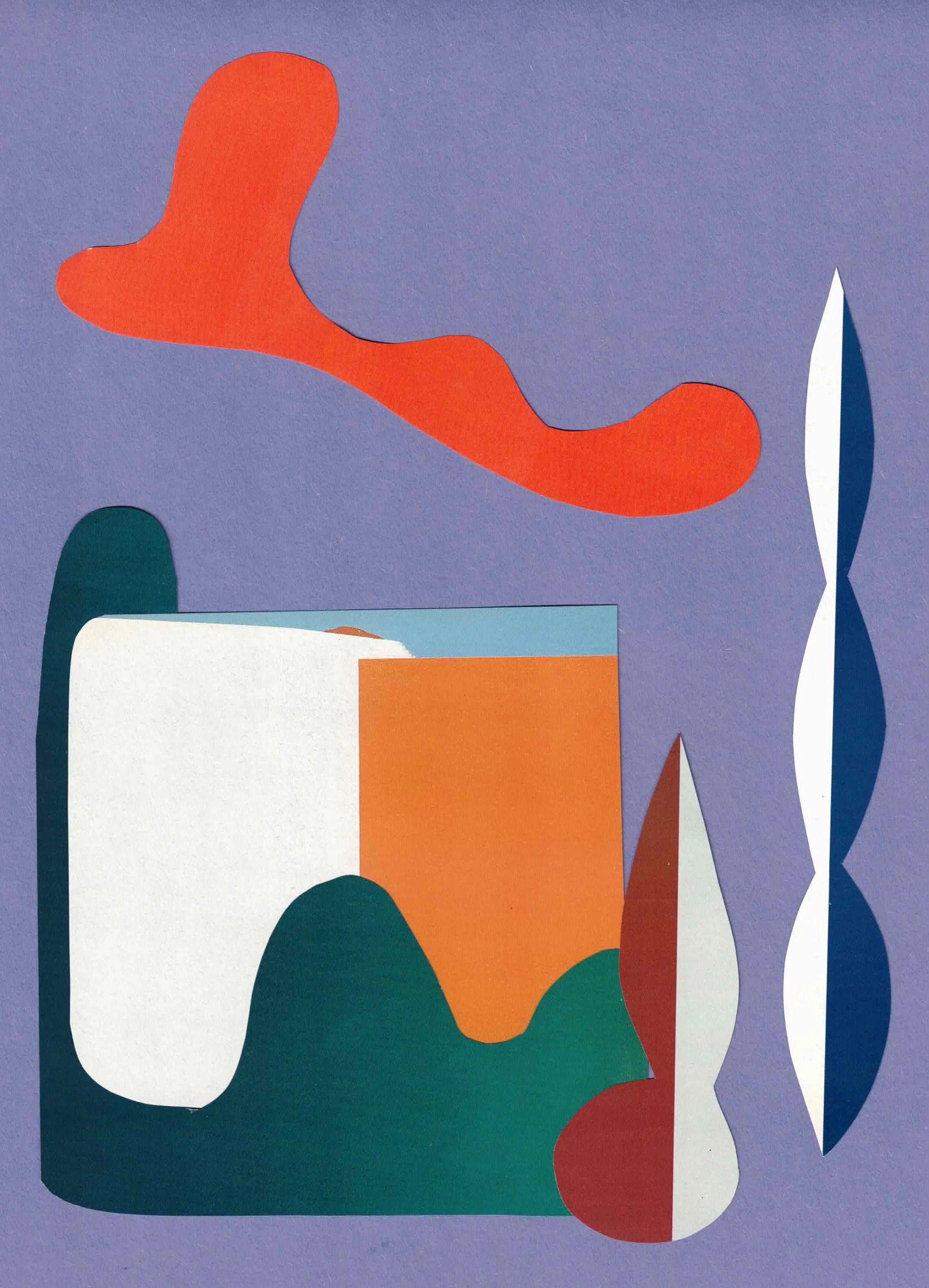 Untitled 2025, Hand-cut, collage 9×12 in
