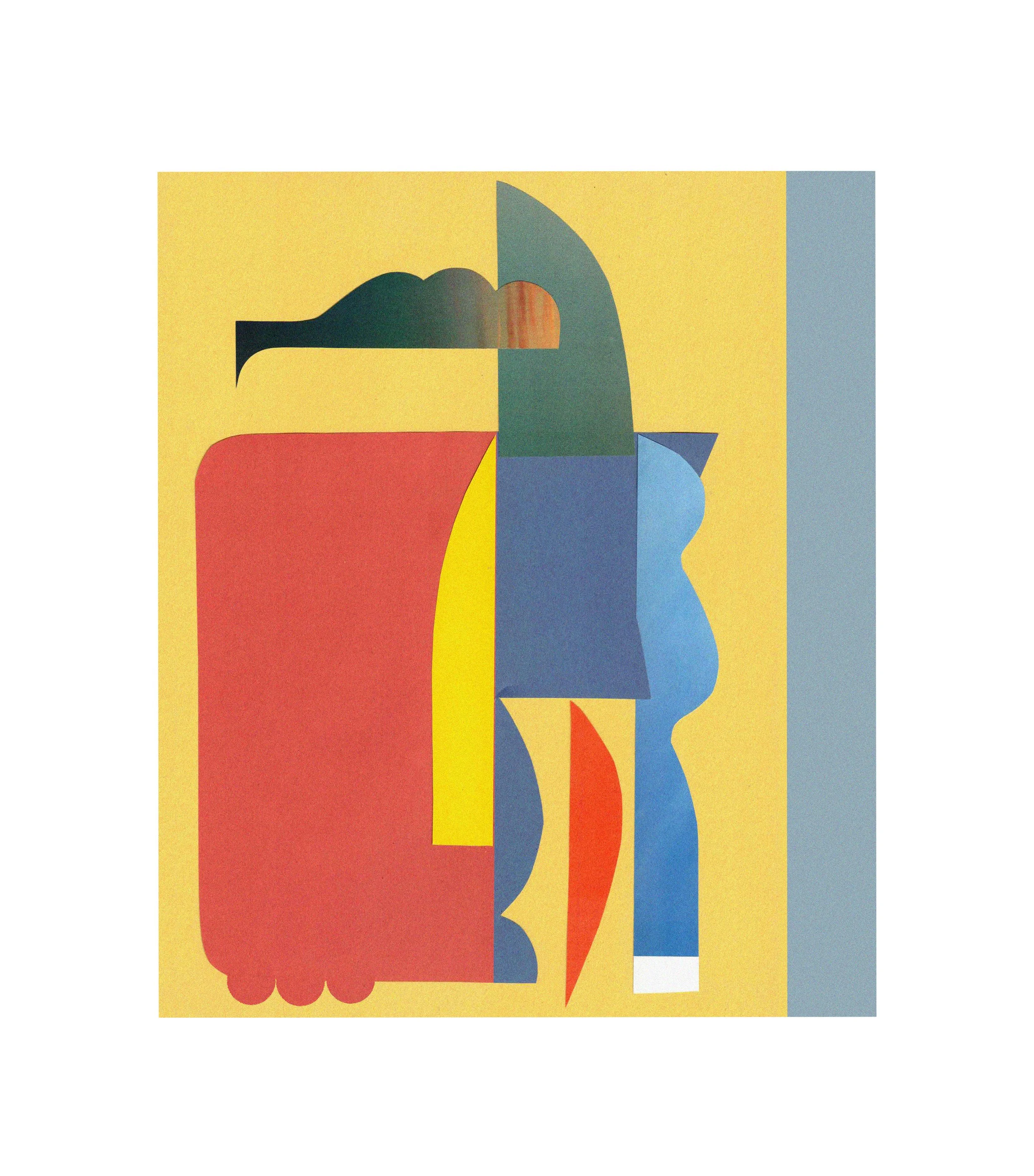 Hand-cut collage on paper
9 × 12 in