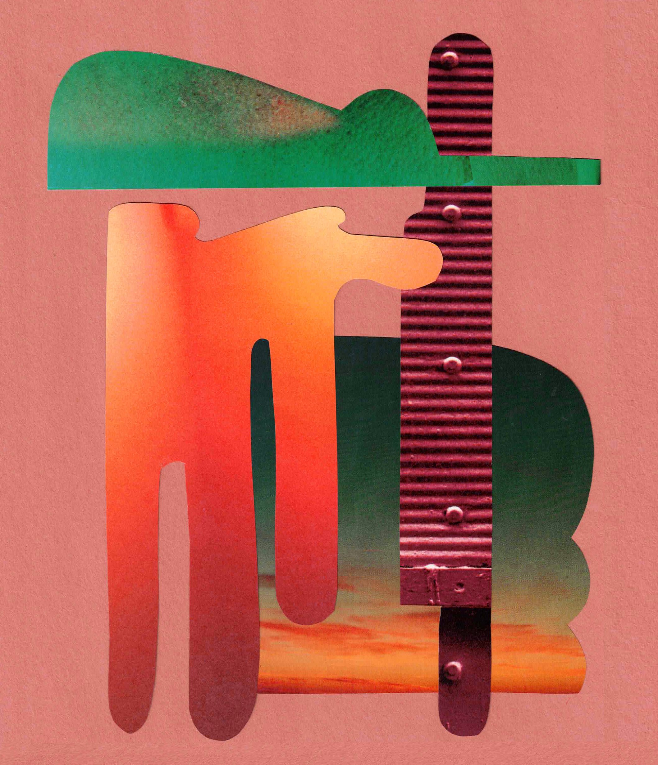 Untitled 2025, Hand-cut, collage 9×12 in
