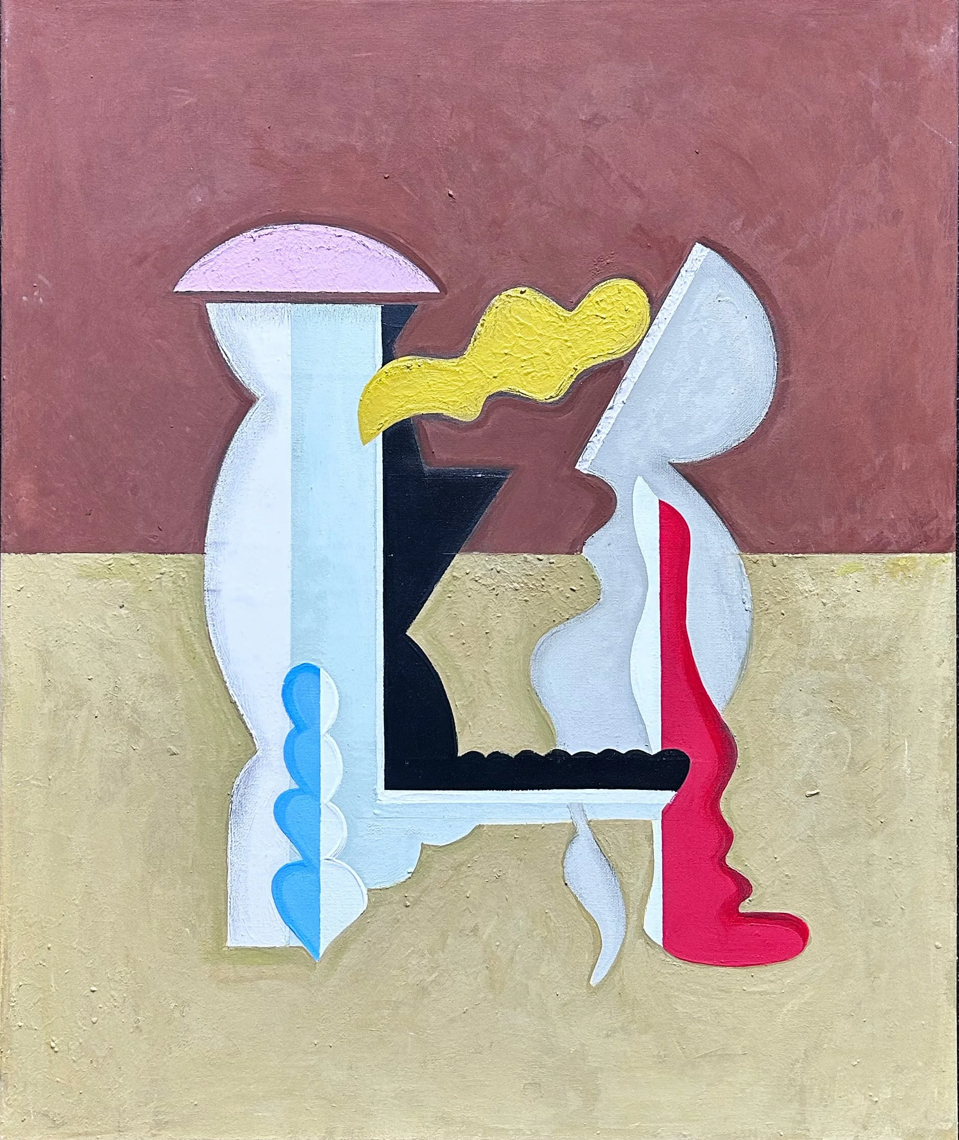 Untitled , 2026
Acrylic and plaster on canvas, 20x24in 