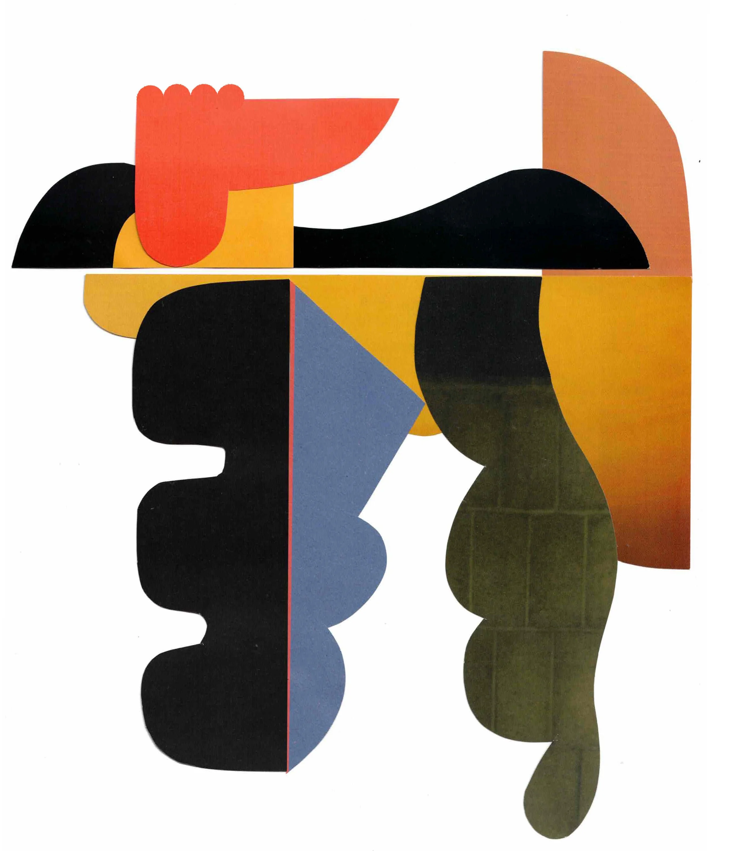 Untitled 2025, Hand-cut, collage 9×12 in
