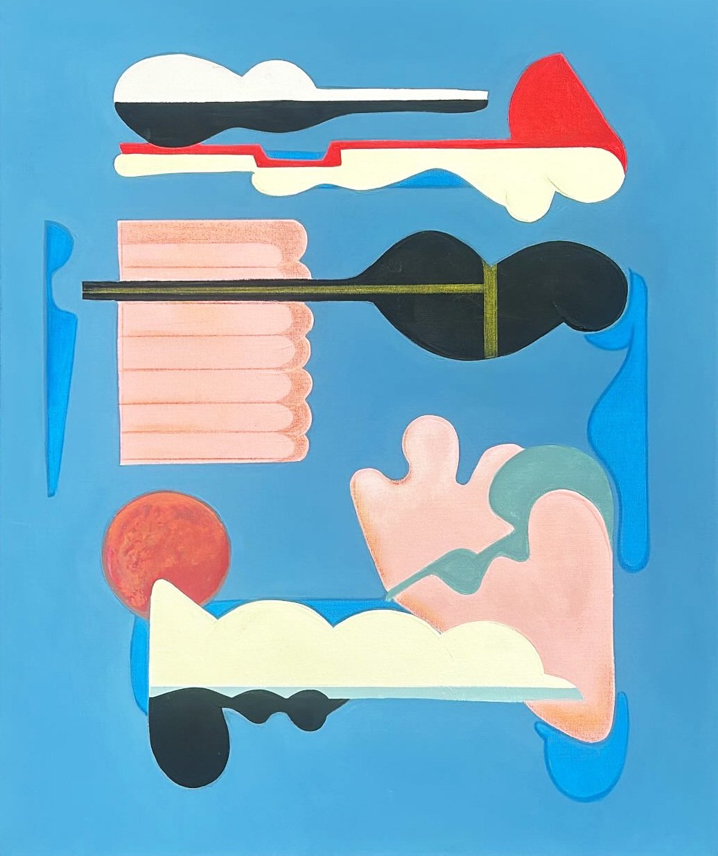 Untitled , 2026
Acrylic and plaster on canvas, 20x24in 