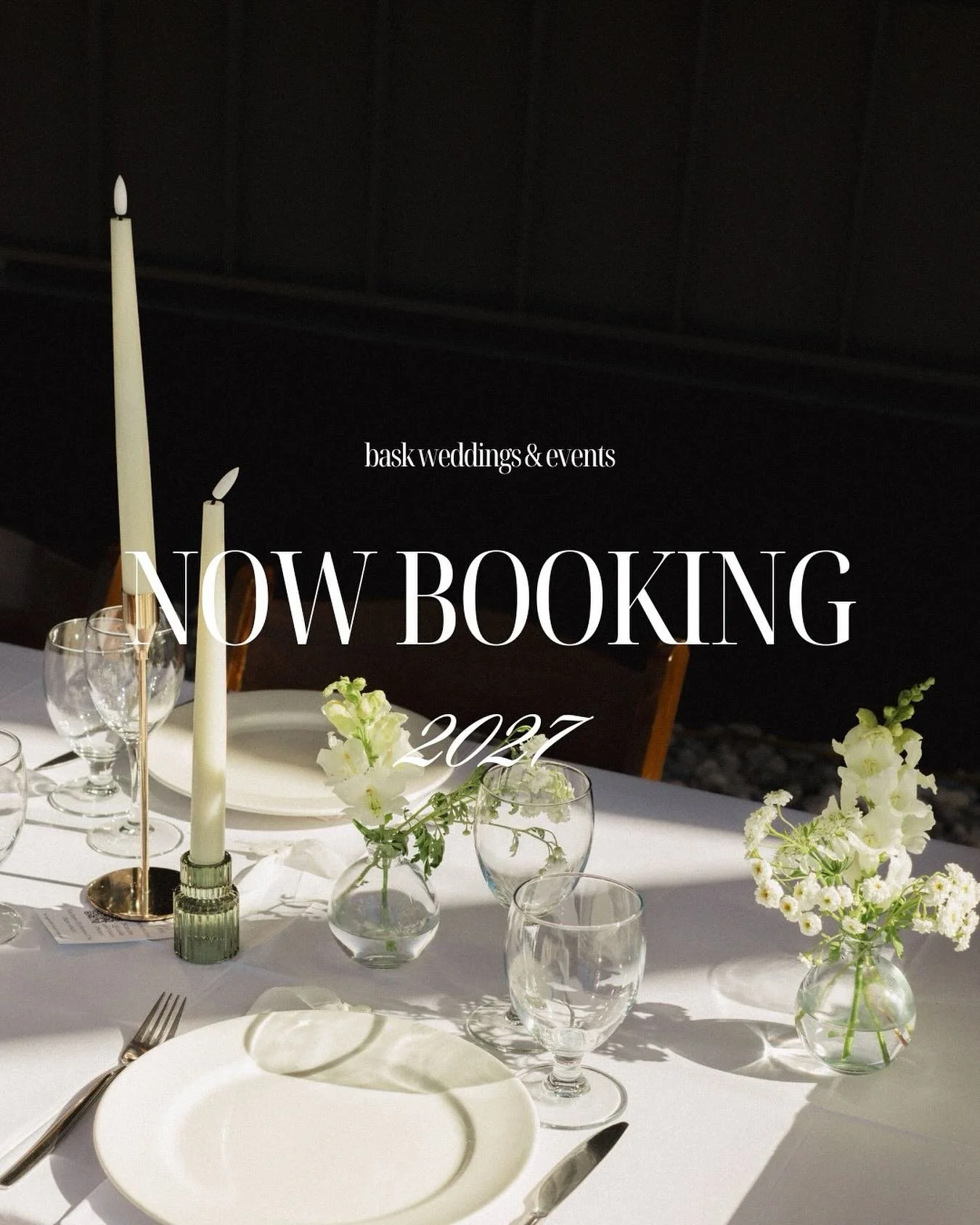 Now booking 2027 weddings!

July 27&rsquo; is already almost fully booked, so if you&rsquo;ve been eyeing a summer date, now&rsquo;s the time to inquire.

As a little celebration of opening my 2027 calendar, I&rsquo;m offering 25% off any package for