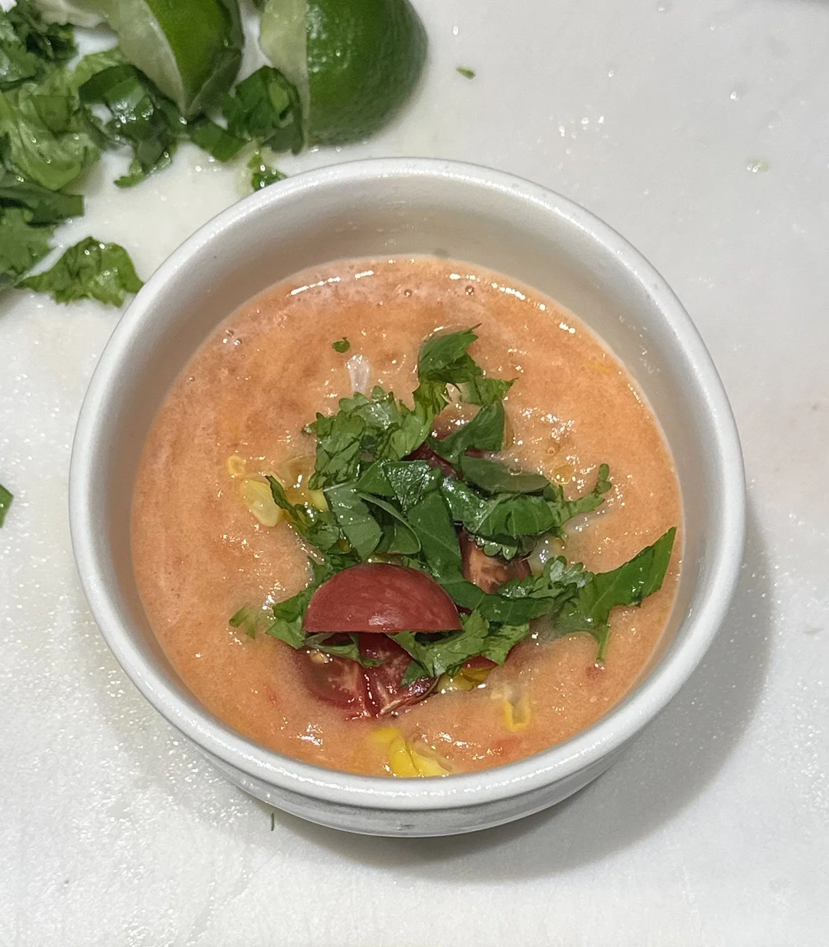 Golden Tomato and Peach Soup