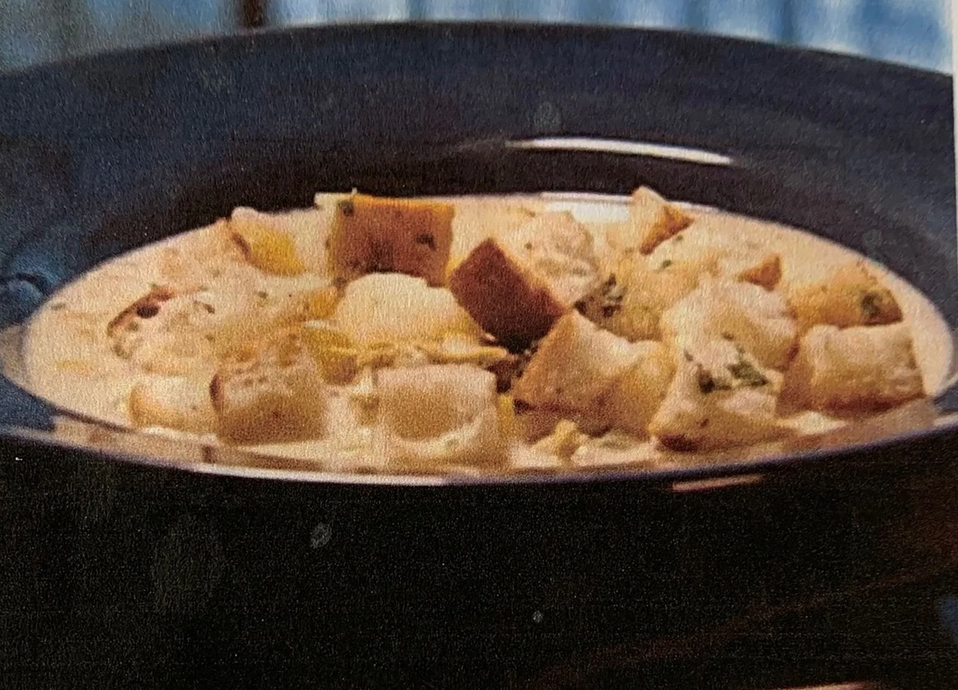 New England Clam Chowder with Sourdough Croutons