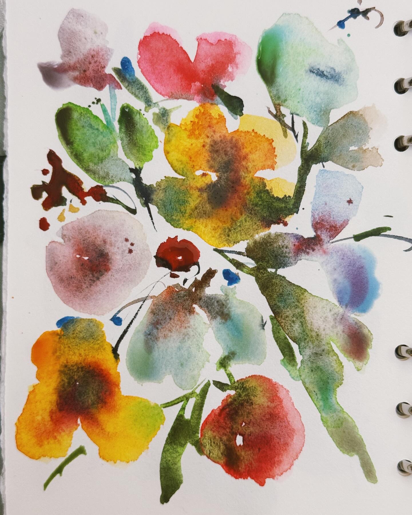 #watercolorflowers #dailypaintings