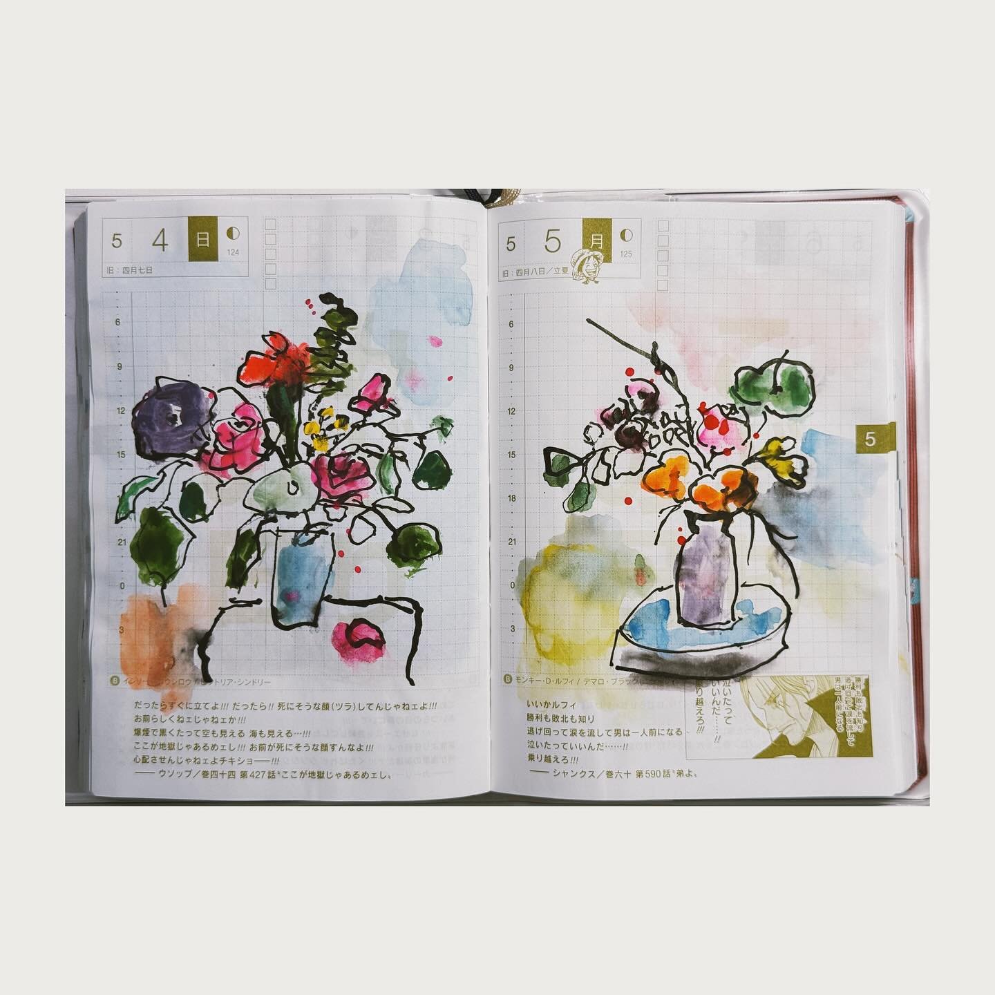 Week 19 in Hobonichi techo
#hobonichi #hobonichitecho #doodle #sketch #painting #sketchbook #mixedmedia #dailypainting