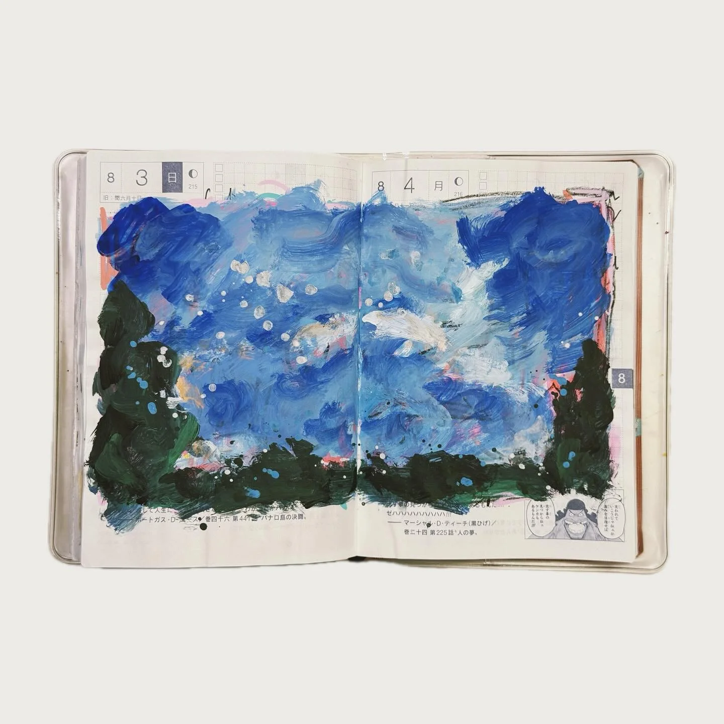 🖌️Week 32 in Hobonichi techo📔
#hobonichi #hobonichitecho #doodle #sketch #painting #sketchbook #mixedmedia #dailypainting