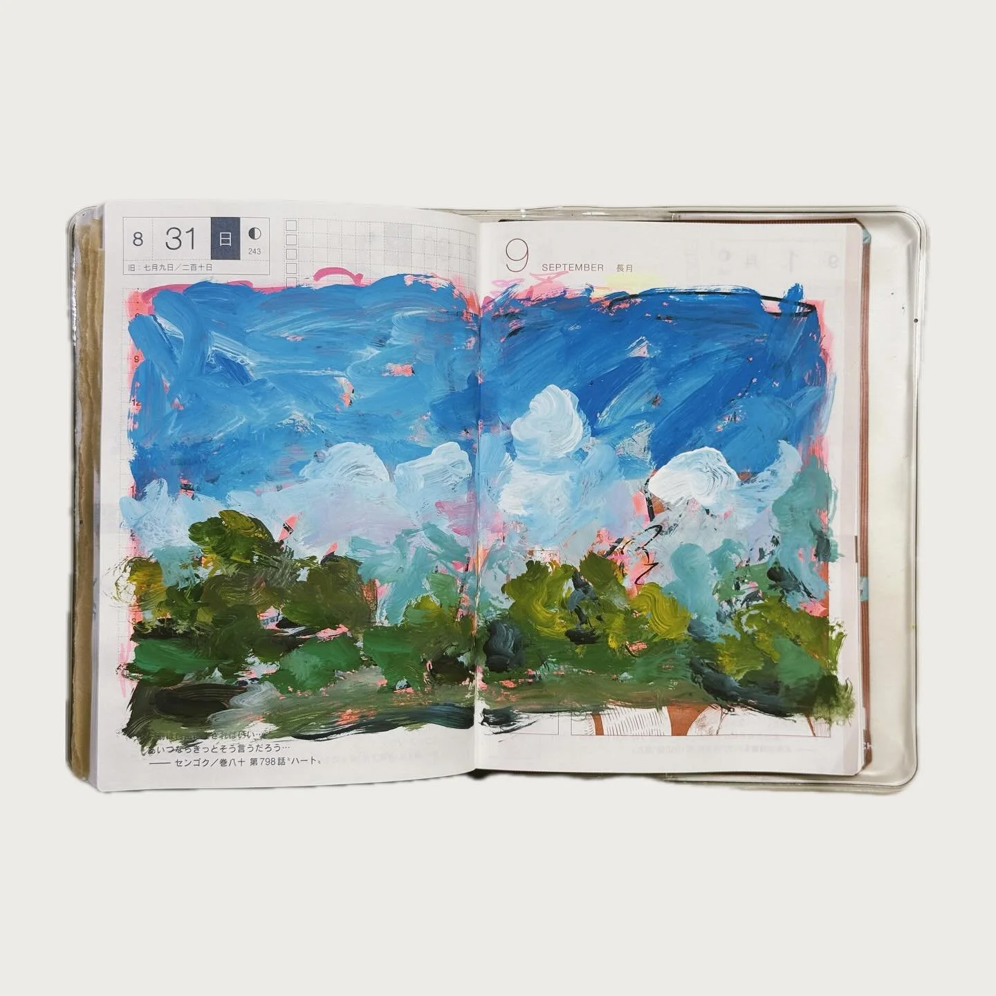 🖌️Week 35 in Hobonichi techo📔
#hobonichi #hobonichitecho #doodle #sketch #painting #sketchbook #mixedmedia #dailypainting