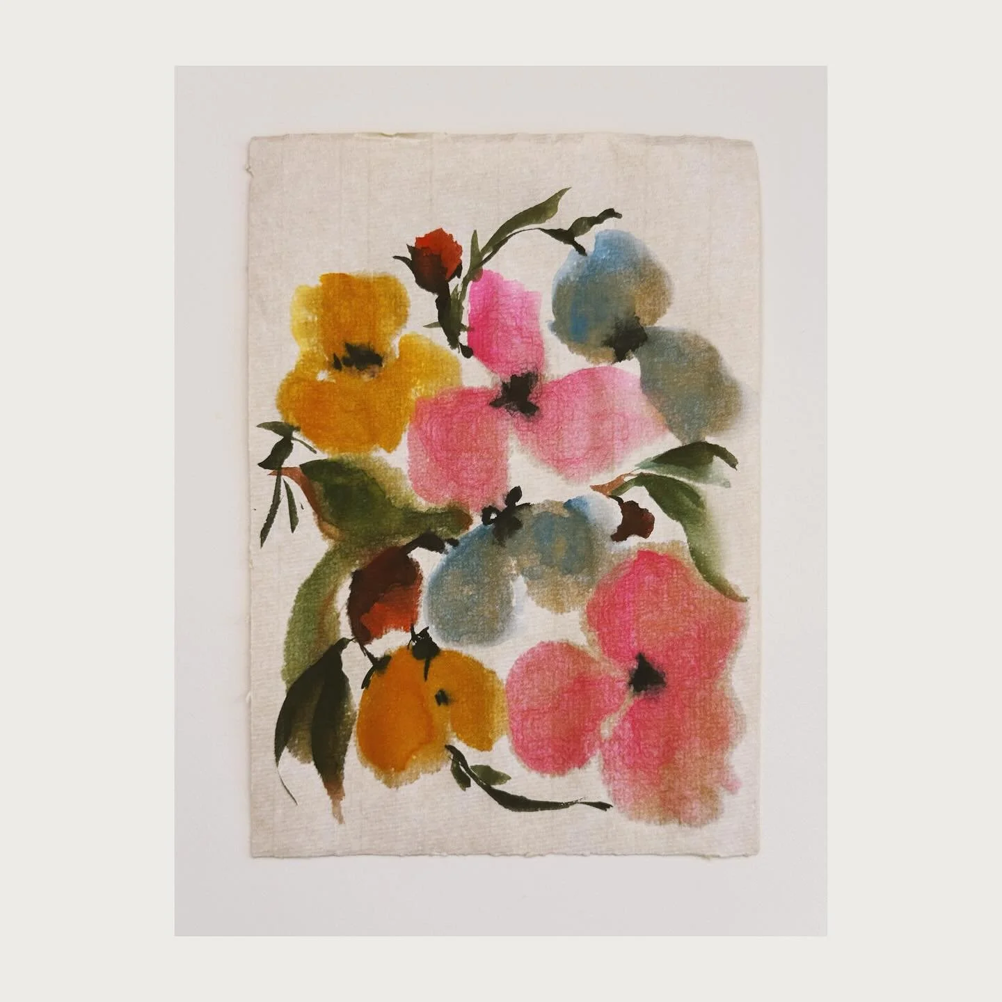 Same paper, paint on different sides
#watercolor play on #xuanpaper