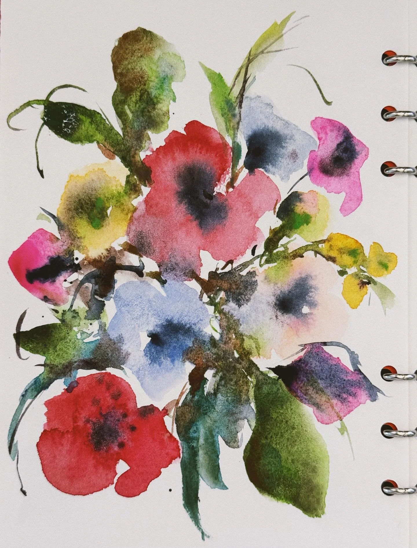 🖌️🎨
#watercolor #watercolorsketch #watercolorflowers #danielsmithwatercolors #holbeinpalette #archespaper