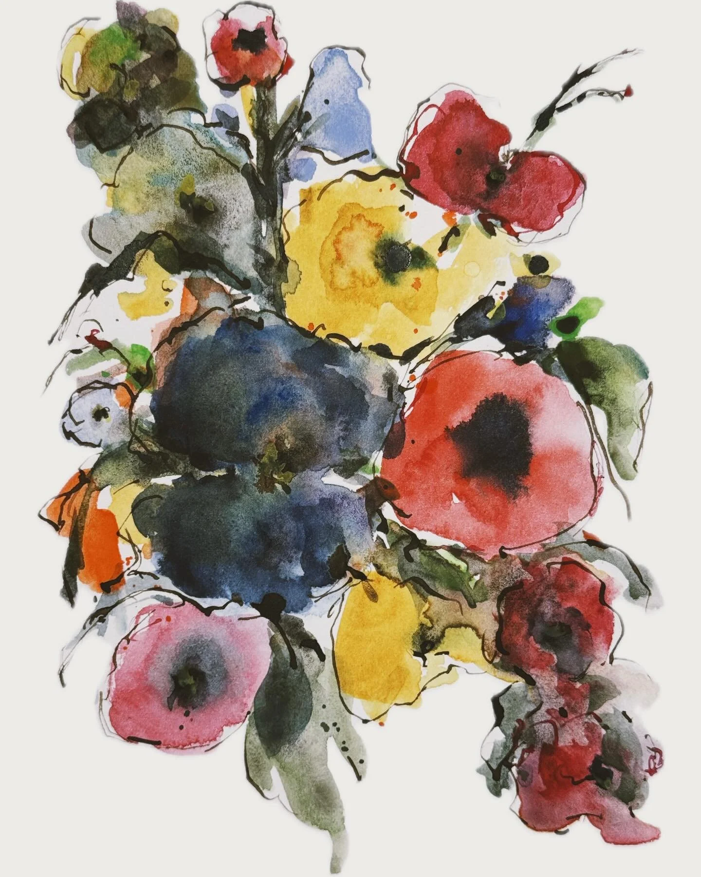 #dailypainting #watercolor #floralpaintings #sketchbook