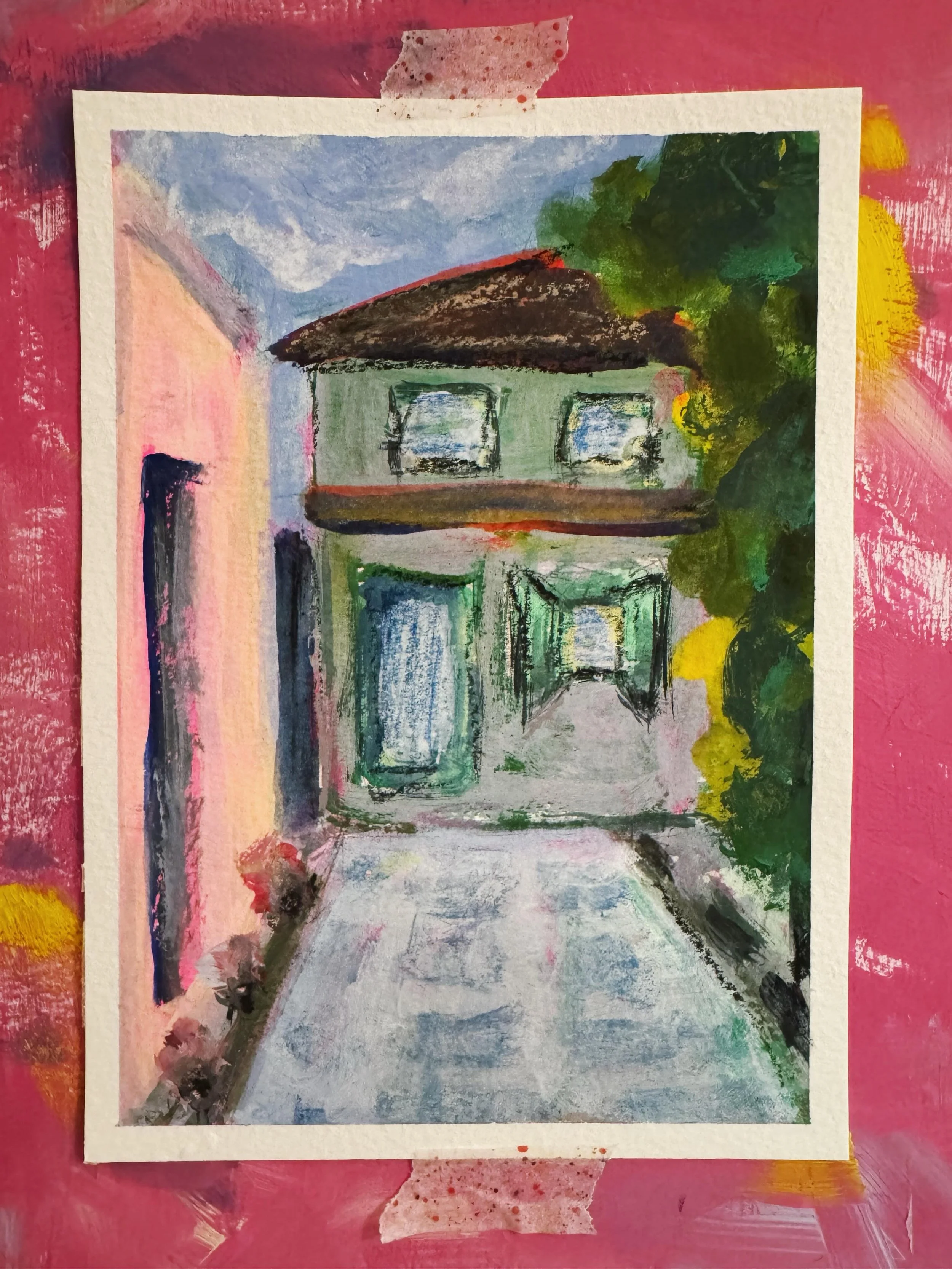 #dailypainting #mixedmedia #sketch #acryliconpaper