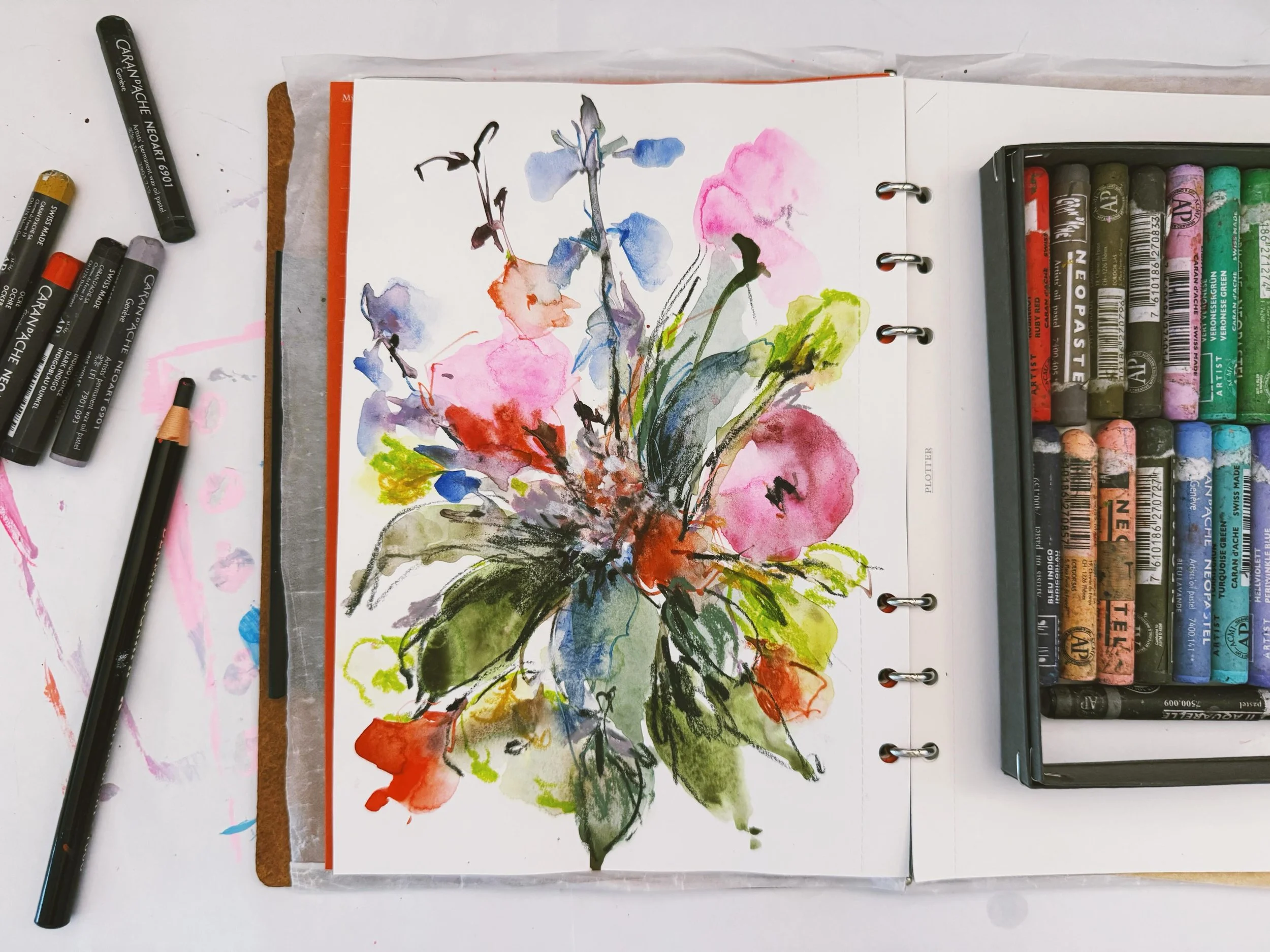 #mixedmedia #sketchbook #dailypainting