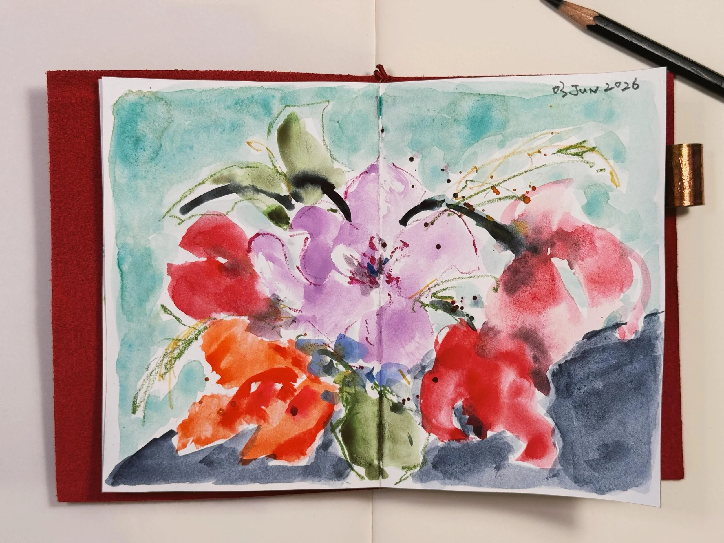 #watercolor #sketchbook #dailypainting