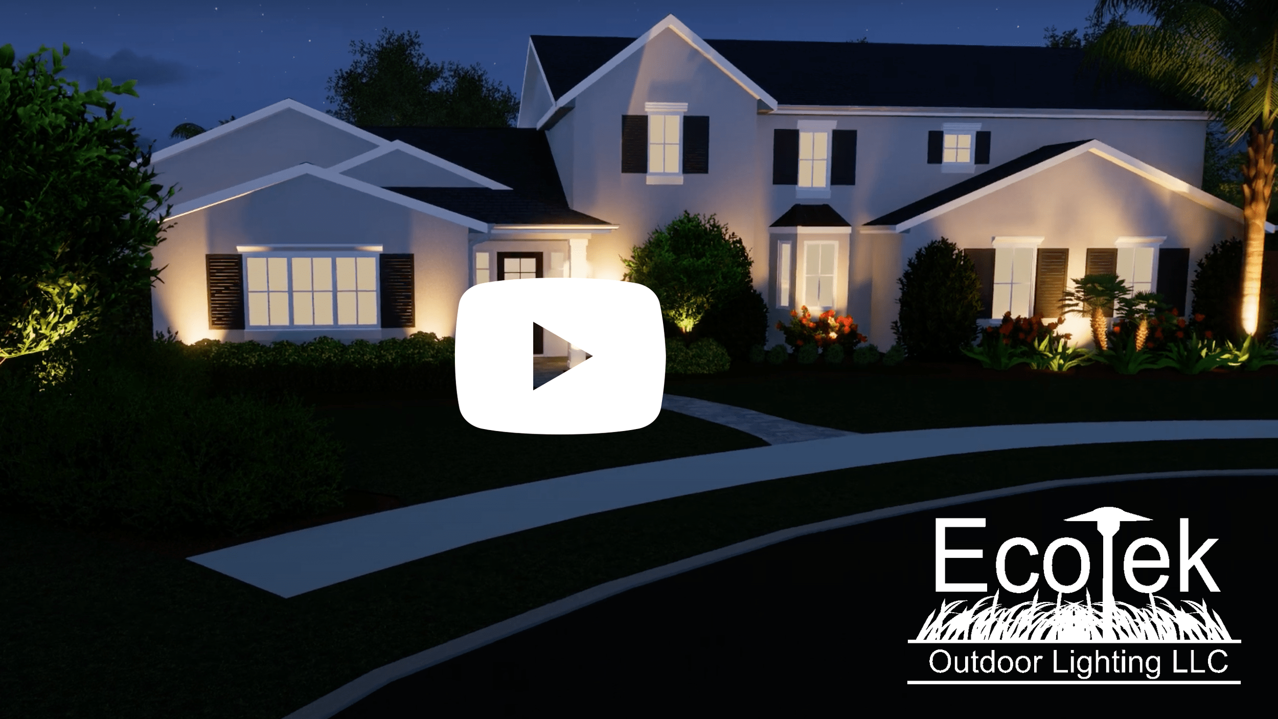 Warm White Structural &amp; Tree Uplighting Design near Downtown Orlando