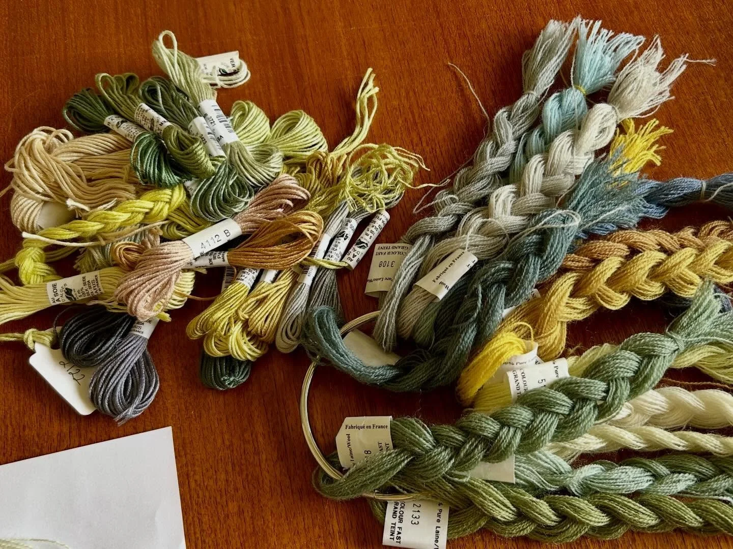 I am having colour matching day today ❤️
I am going to a version of my latest project in silk. Why you may wonder? 
1) I love working with silk and
2) I know that choice of fibre makes a difference but am curious see just how much of a difference. 

