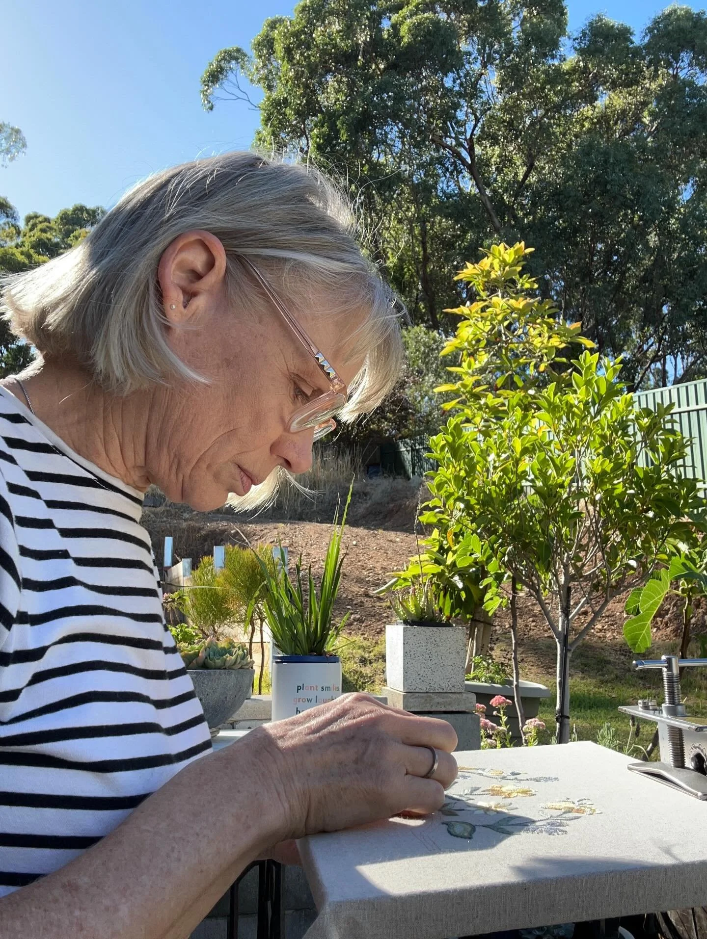 It&rsquo;s a glorious morning ☀️ and I have stitching to finish so am moving &lsquo;the office&rsquo; outside for a bit. ❤️