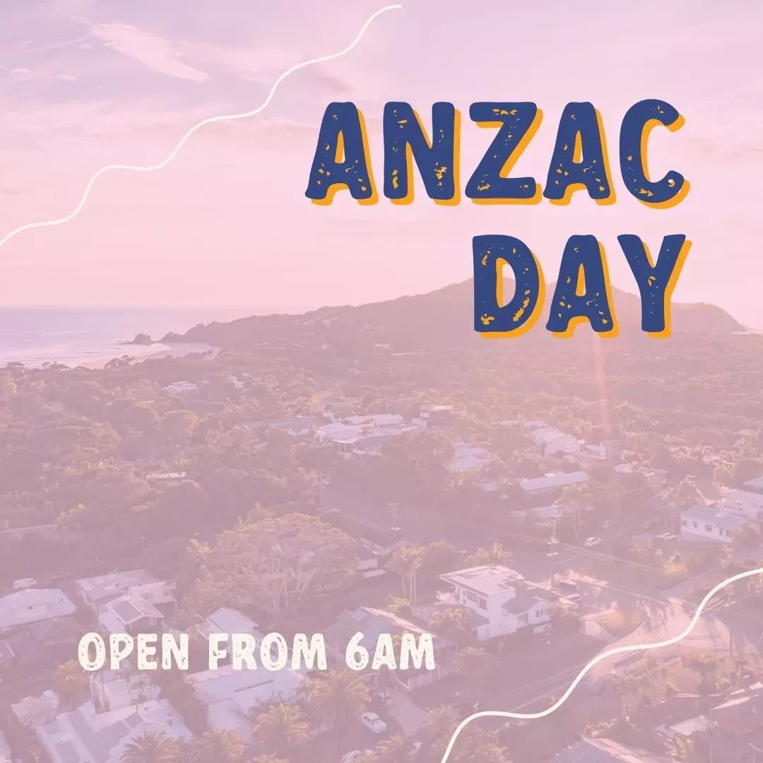 We'll be open from 6am this Anzac Day. Wander up after the dawn service and we'll have fresh pastries and hot coffee ready to go! 🕊️