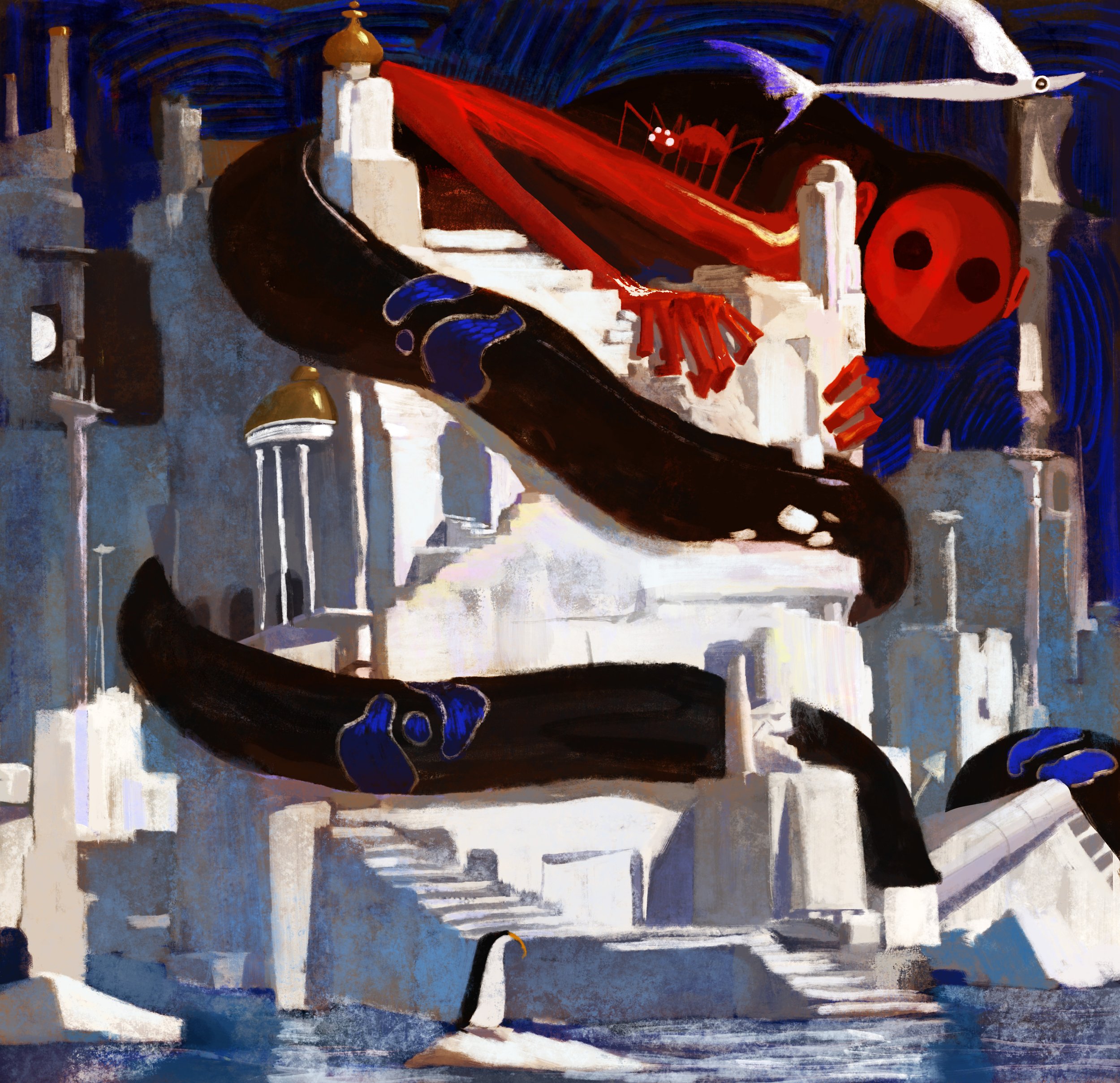 When the ice meets a warm sea, it naturally melts there冰块遇到了一片温暖的海洋，便自然而然的在那里融化.jpg