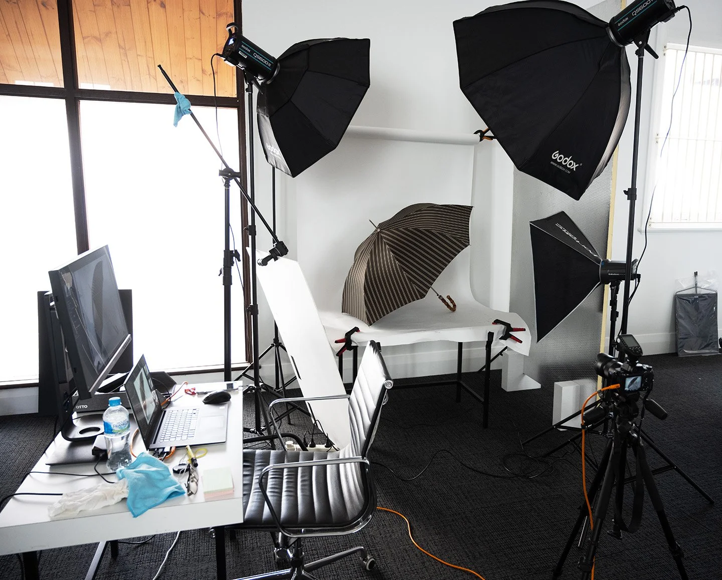 Commercial studio product photography setup in Perth by JL Miller Photography