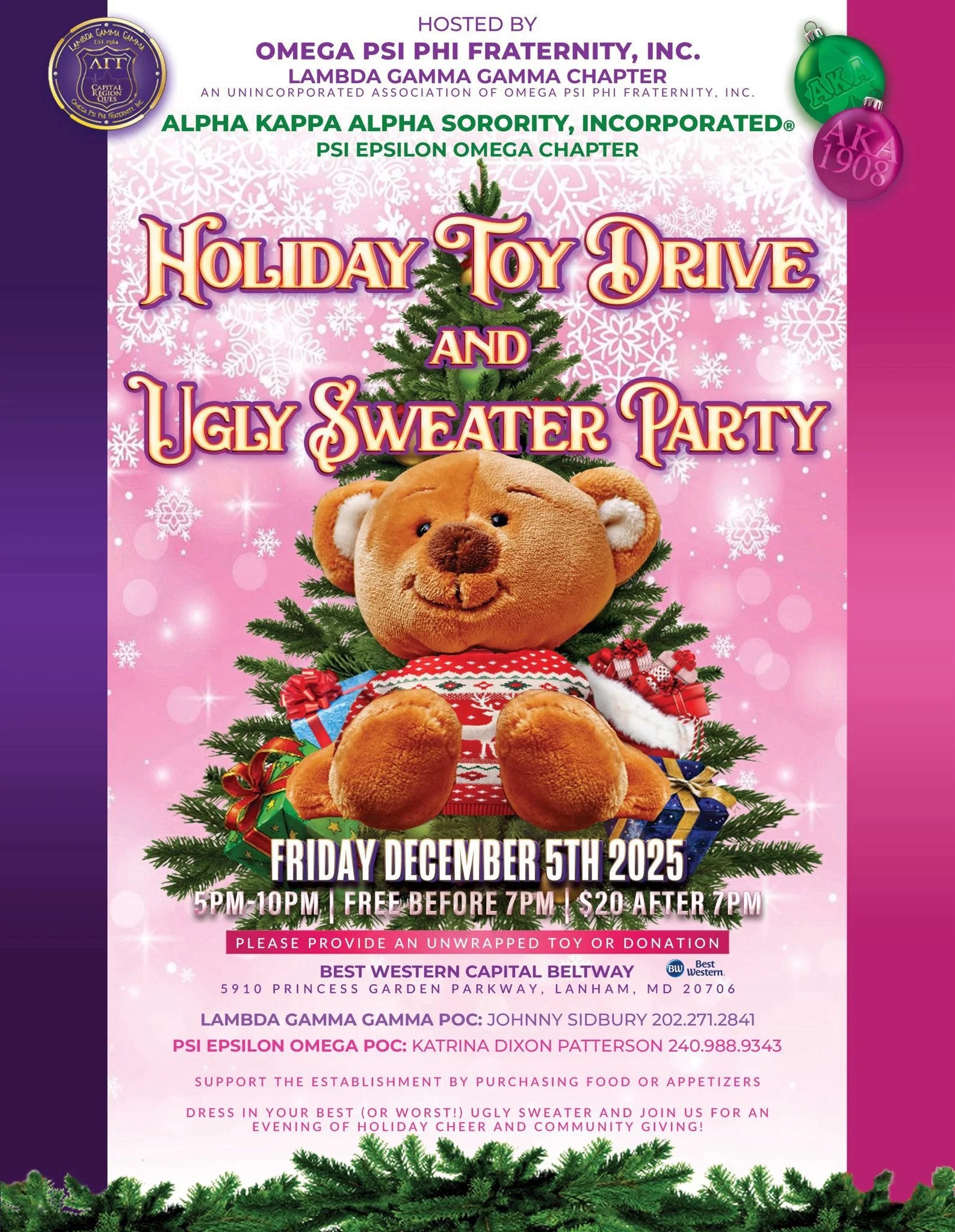 Holiday Toy Drive and Ugly Sweater Party