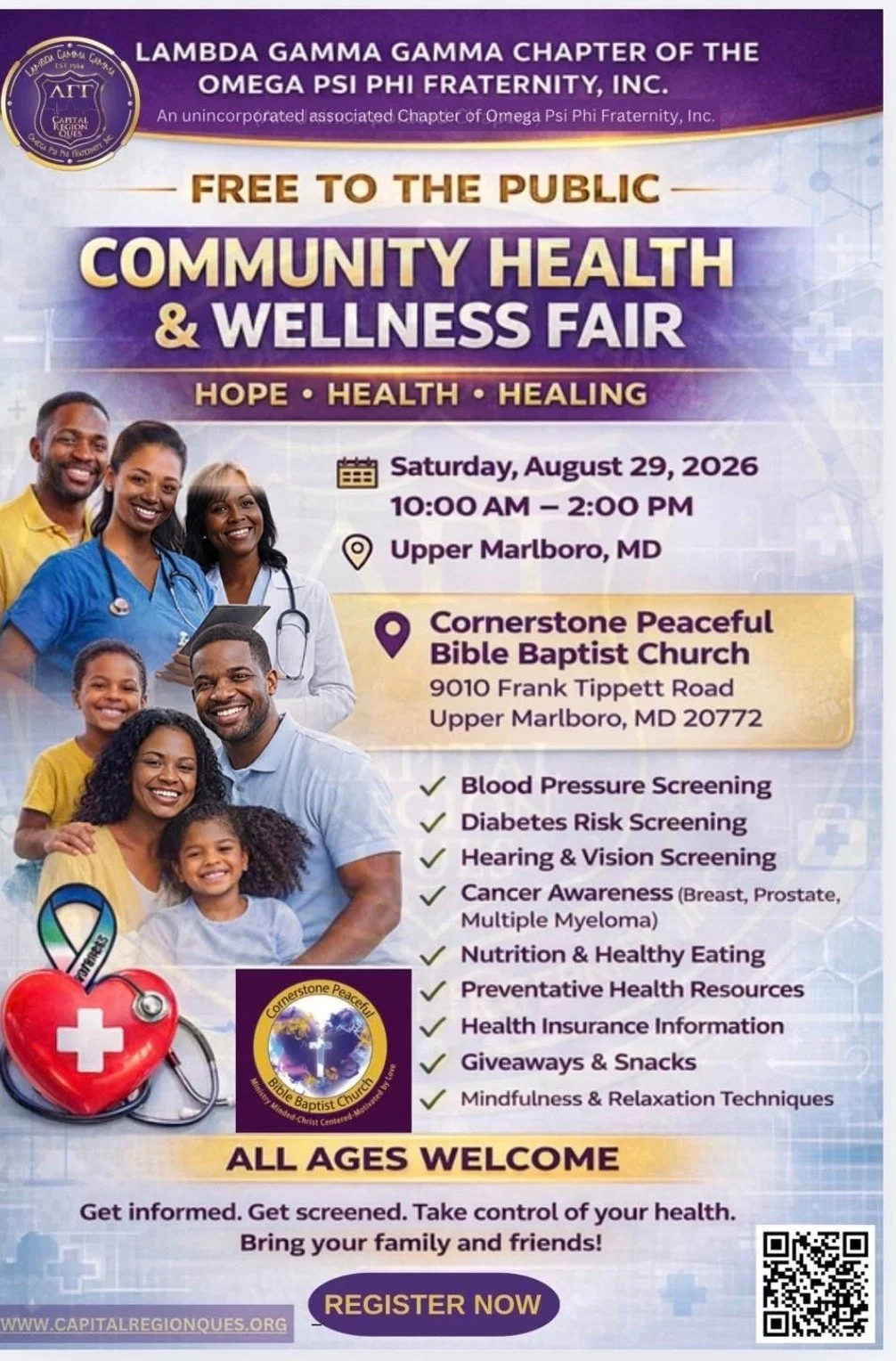 The Legendary Lambda Gamma Gamma Chapter Community Health & Wellness Fair