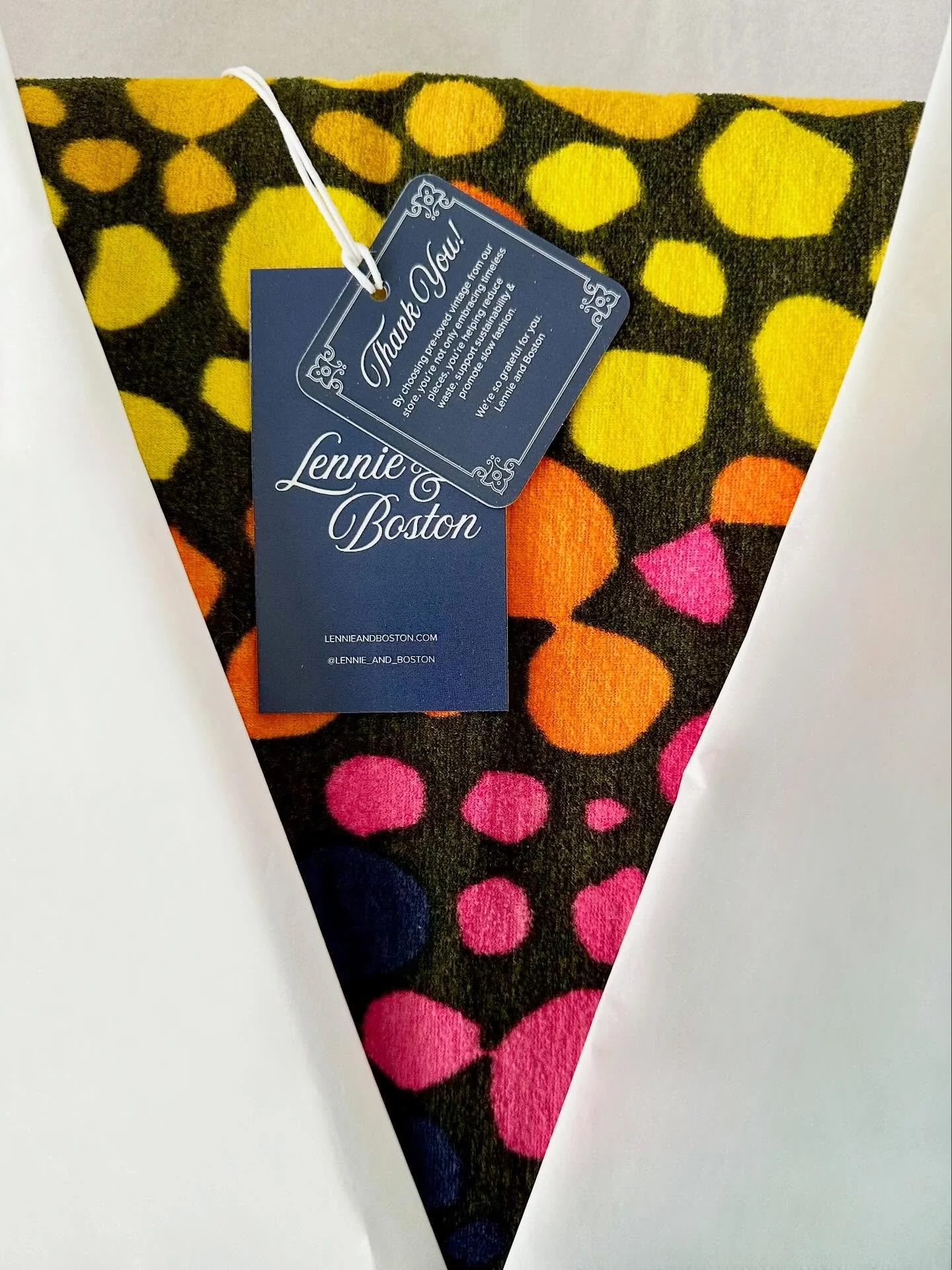 Our clothing comes with memories.✨ This dress, for example, belonged to my neighbour Rosemary when she was in her twenties &mdash; a young woman stepping boldly into the world. Today, in her eighties, she can still recall exactly how it made her feel