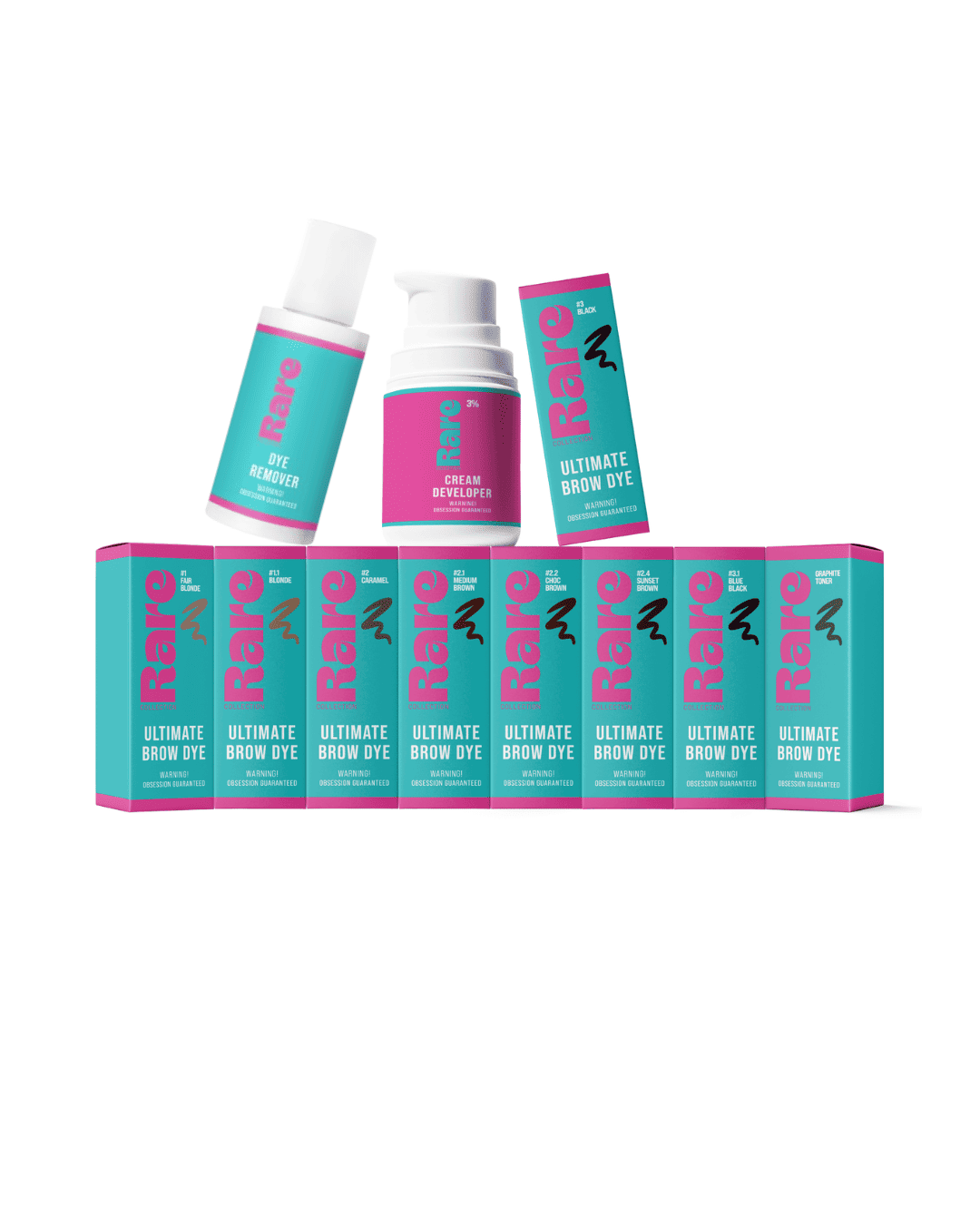 Rare Ultimate Brow Dye Full Kit | All 9 Shades + Developer + Remover