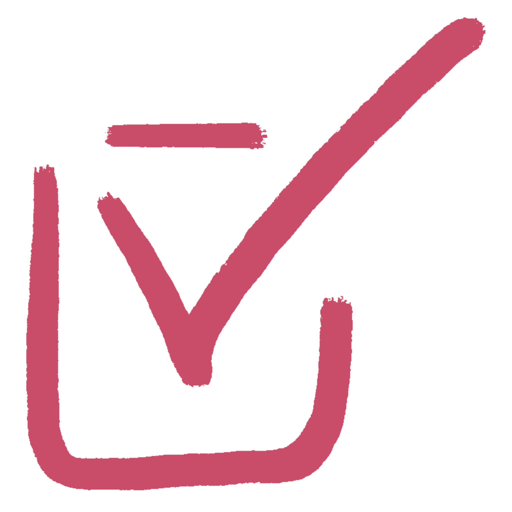 Dusty Red Doodled Check Mark